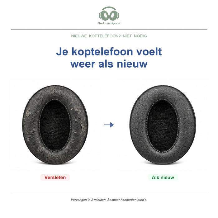 Oorkussens voor Sennheiser HD 400 / 450 Serie – Geschikt voor HD 4.50BT, HD 450BT, HD 400S, HD 458BT en meer — Before and after