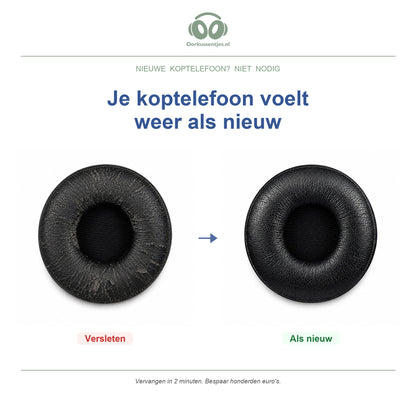 Oorkussens voor Jabra Engage Stereo Serie – Geschikt voor Engage 55, 65, 75 Stereo — Before and after