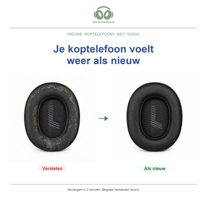 Oorkussens voor JBL Live 650 / E65 Serie – Geschikt voor E65BT, Live 650BTNC, Live 660NC, Live 770NC en meer — Before and after