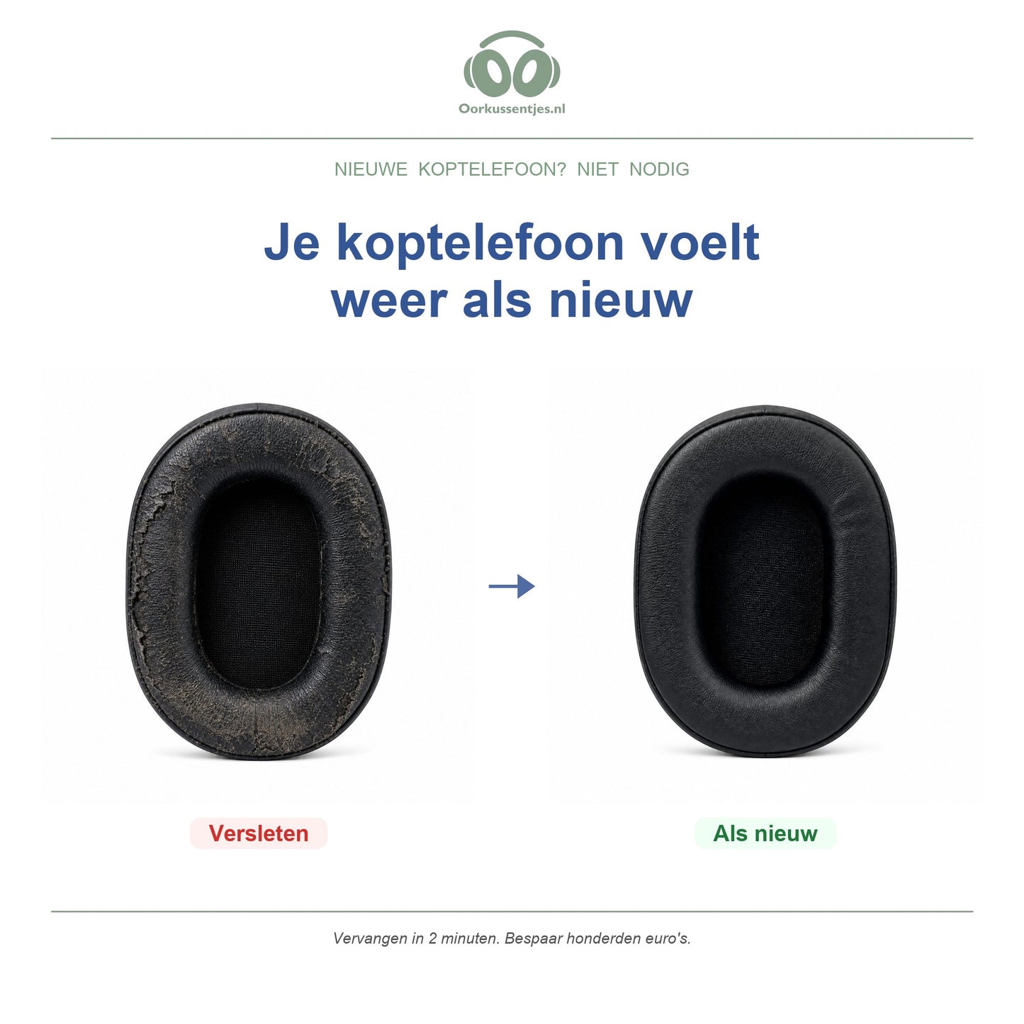 Oorkussens voor Razer Opus Serie – Geschikt voor Razer Opus, Opus X — Before and after