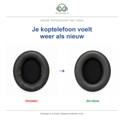 Oorkussens voor Soundcore Space One Pro – Geschikt voor Soundcore Space One Pro — Before and after