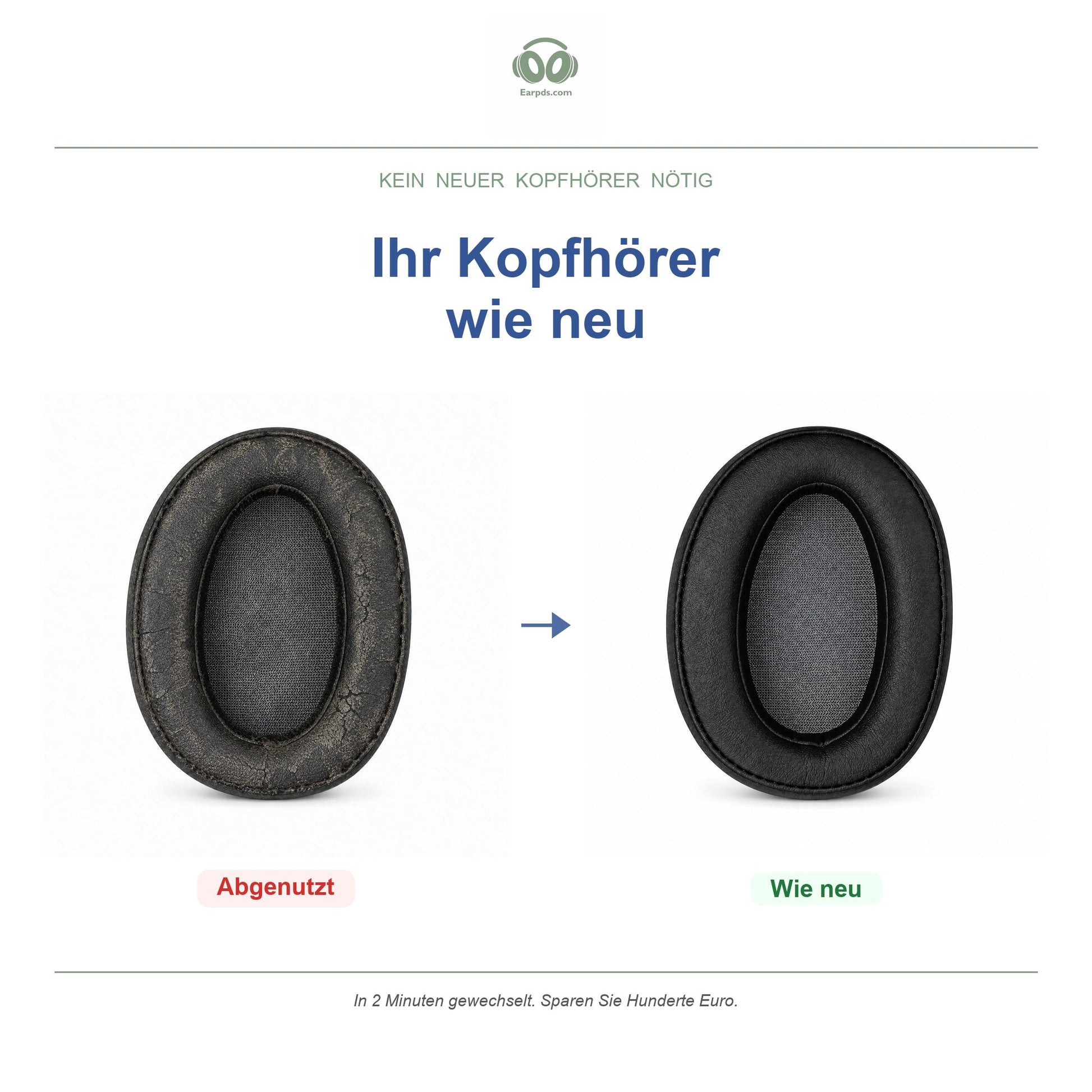 Ohrpolster für Sony h.ear on 2 Serie – Passend für WH-H900N, MDR-100ABN