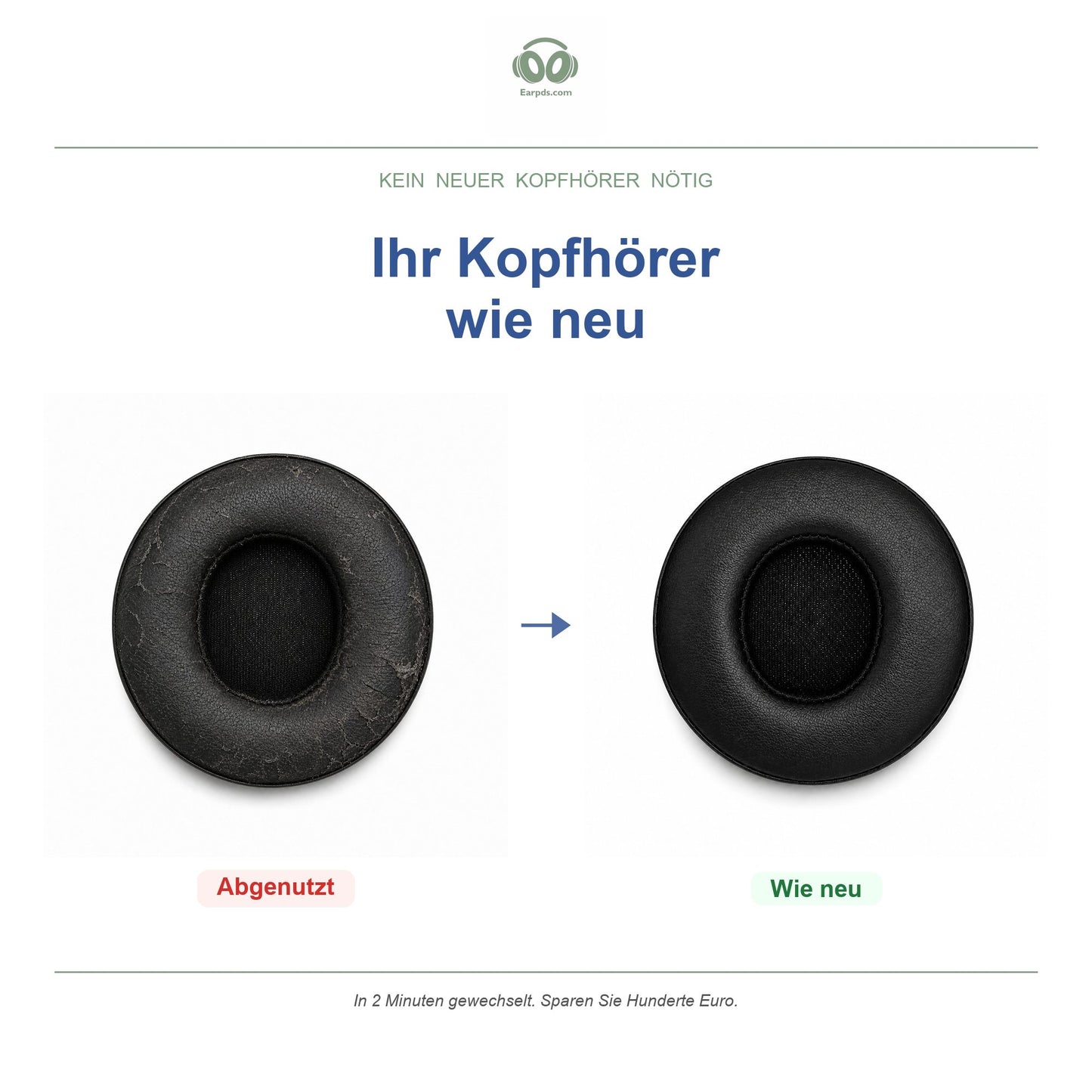 Oorkussens voor Beats Solo 2 / 3 Wireless – Geschikt voor Solo 2 Wireless, Solo 3 Wireless — Before and after