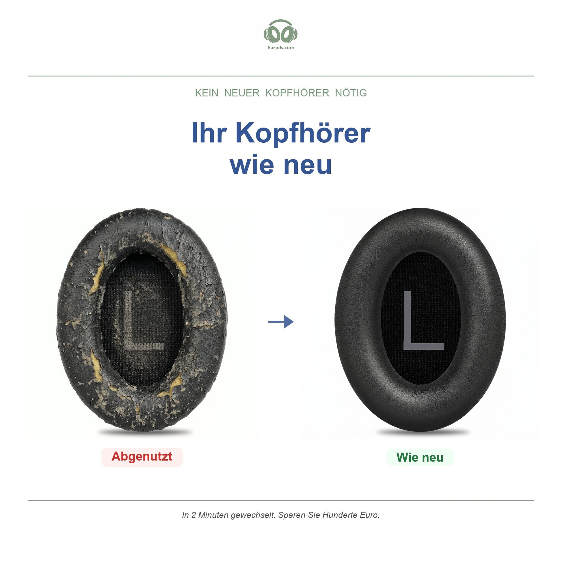 Ohrpolster für Bose QC45 Serie – Passend für QC45, QC SE, QuietComfort 2023 und mehr