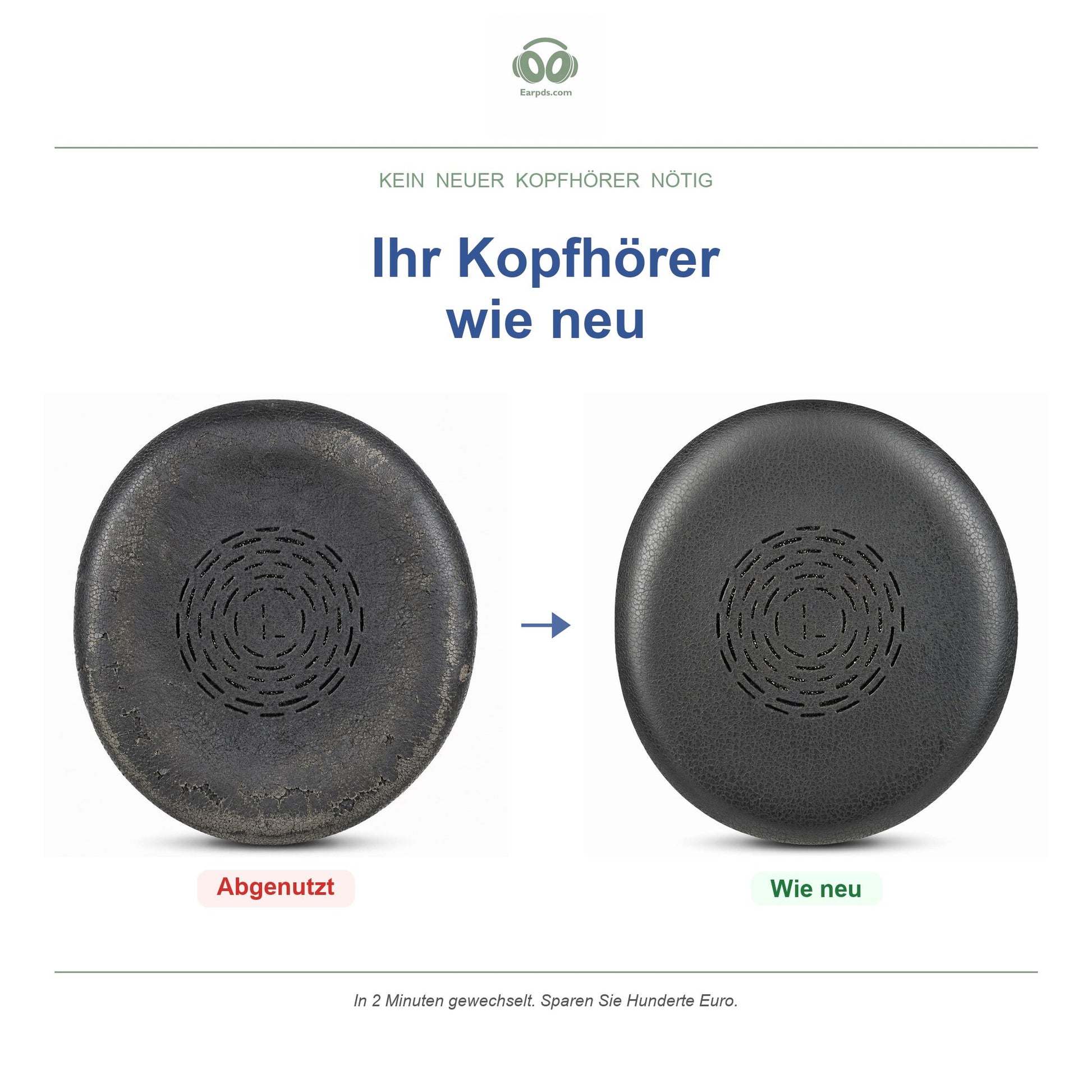 Ohrpolster für Jabra Evolve2 50 / 55 Serie – Passend für Evolve2 50, Evolve2 55, Evolve2 50 UC und mehr