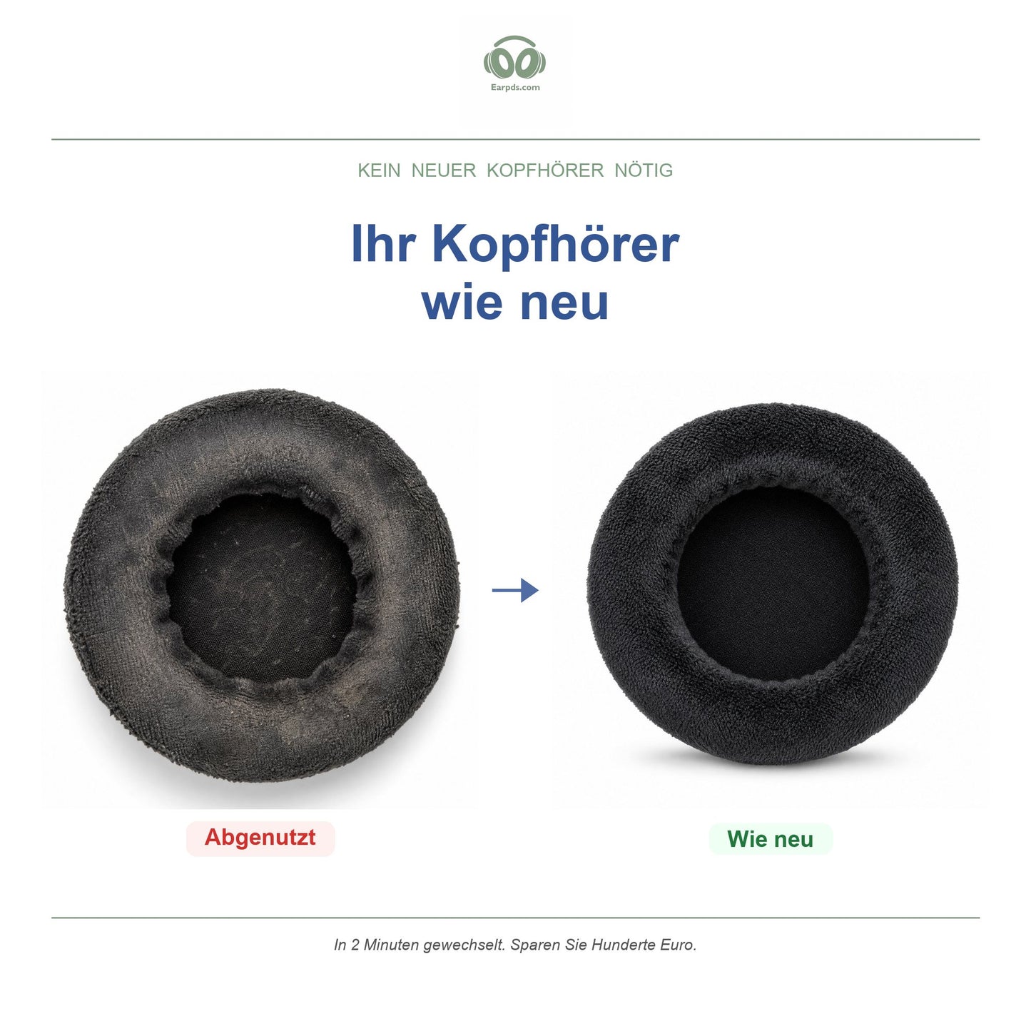 Oorkussens voor AKG K240 / K271 Serie – Geschikt voor K240, K240S, K271, K271 MKII en meer — Before and after