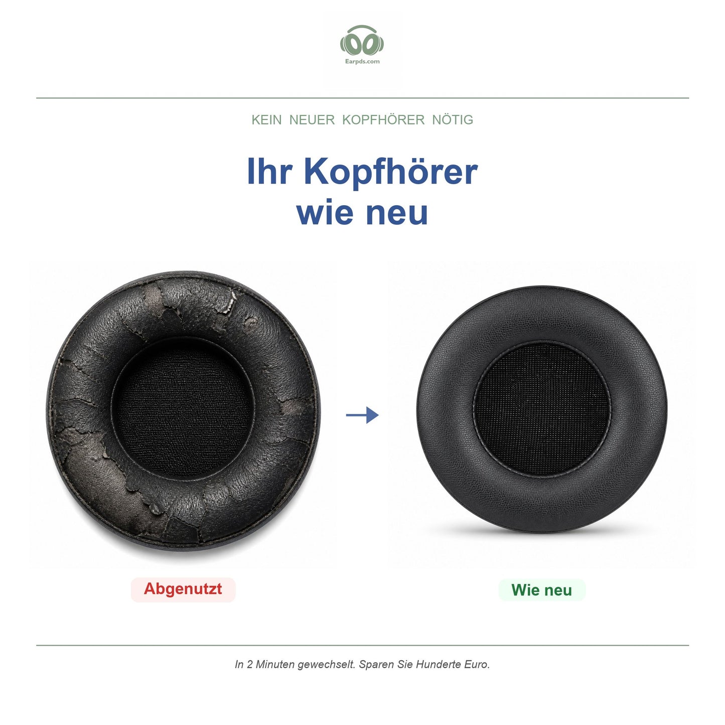 Oorkussens voor Skullcandy Hesh / Hesh 2 Serie – Geschikt voor Hesh, Hesh 2, Hesh 2 Wireless en meer — Before and after