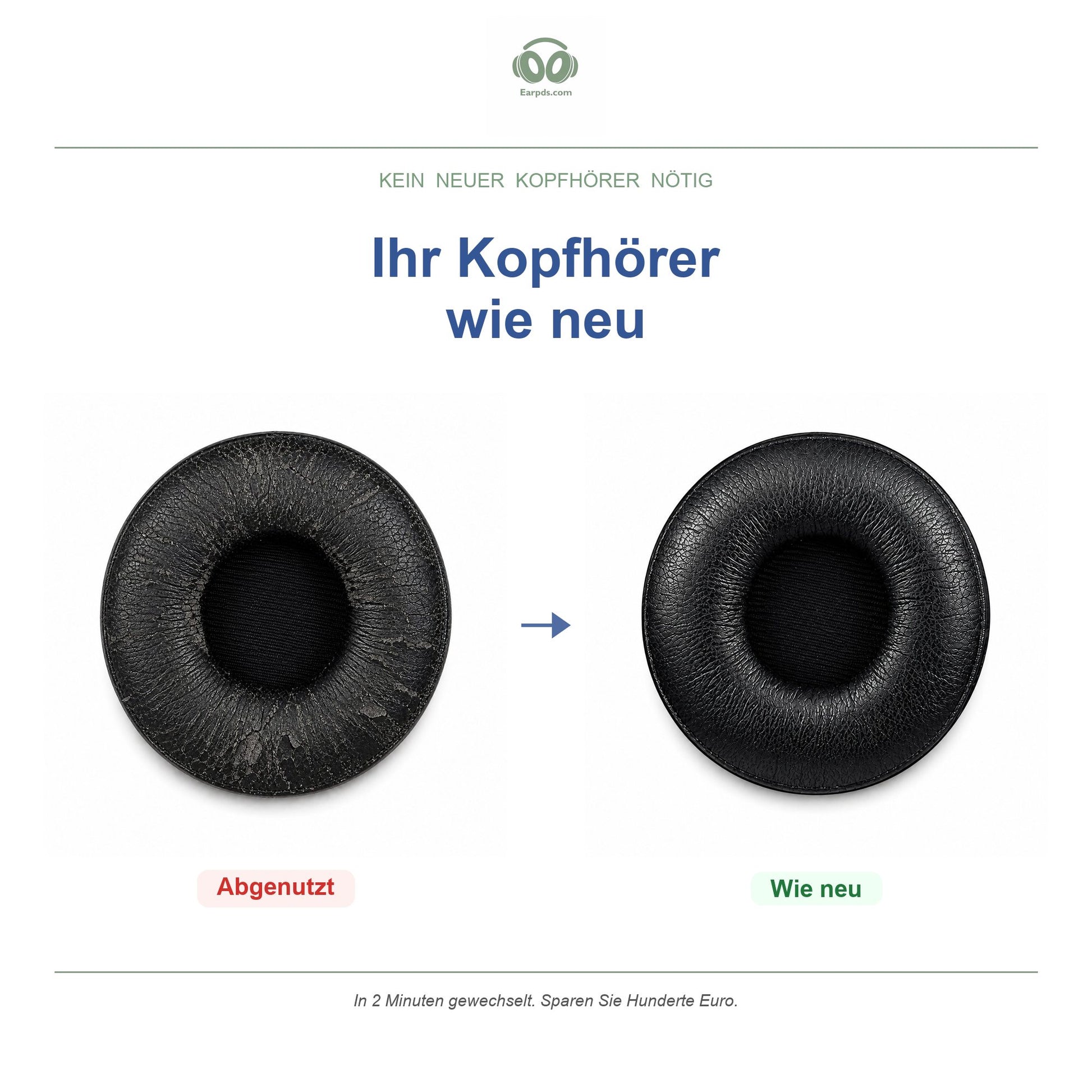 Ohrpolster für Jabra Engage Stereo Serie – Passend für Engage 55, 65, 75 Stereo