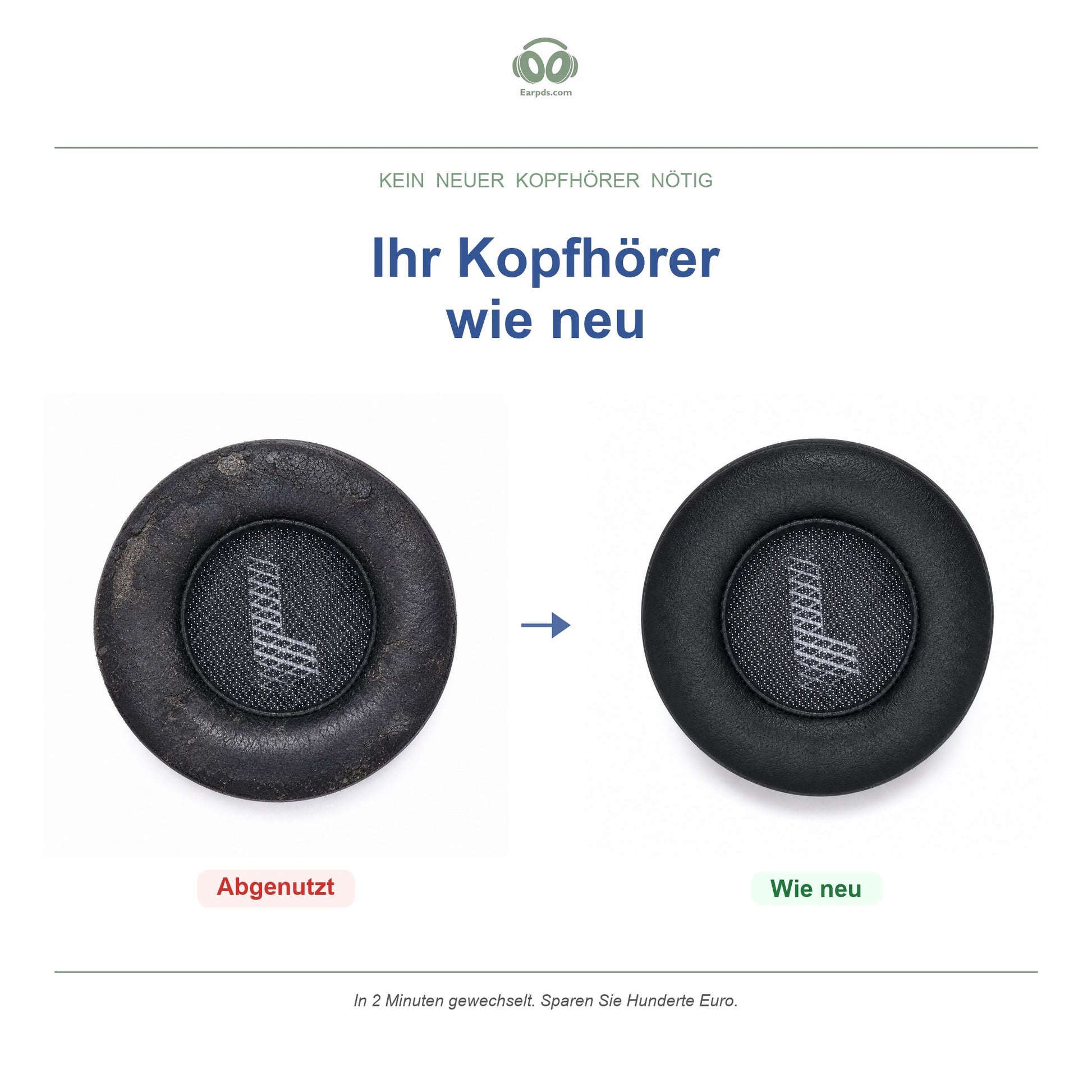 Ohrpolster für JBL Live 400BT – Passend für JBL Live 400BT