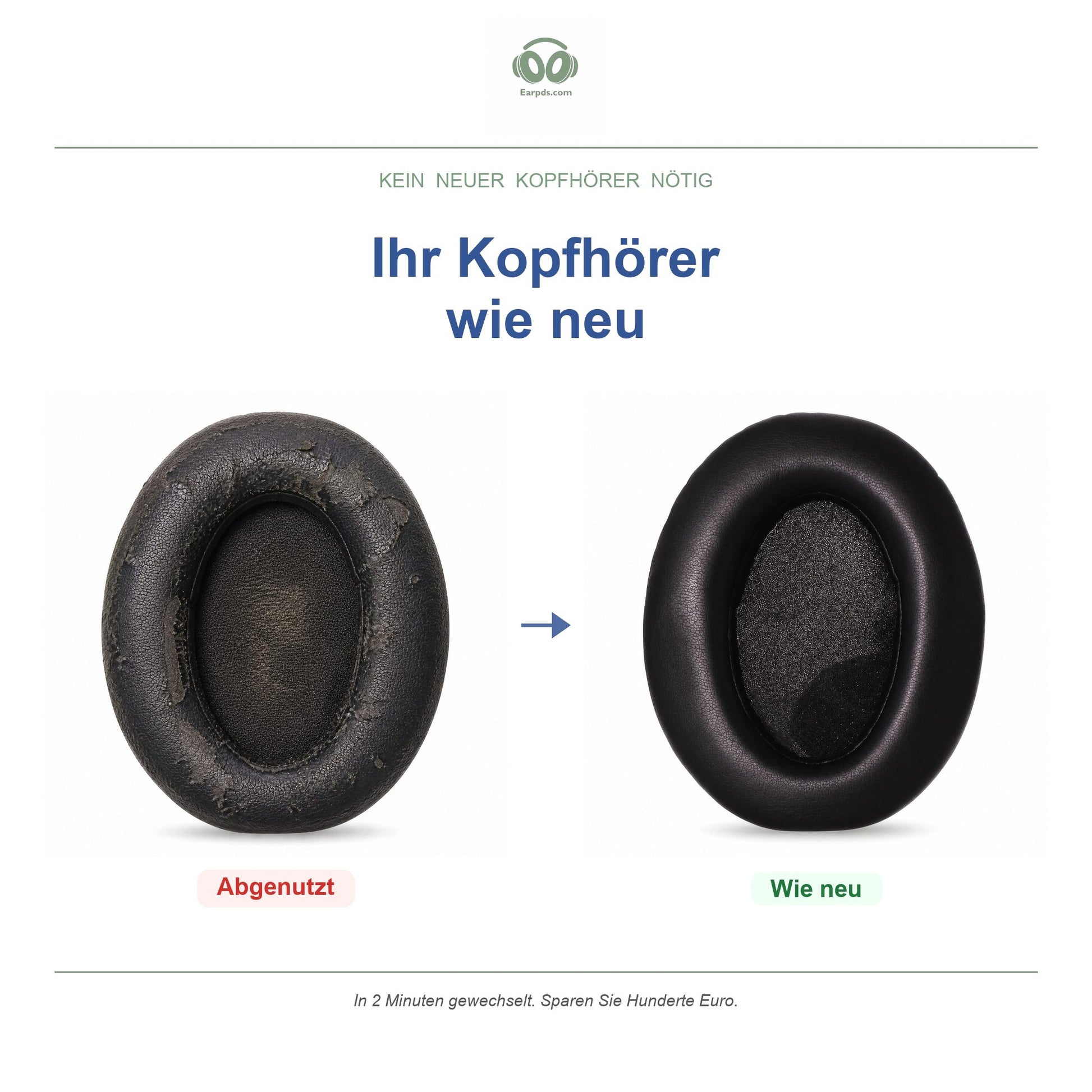 Ohrpolster für Sennheiser Game / PC Serie – Passend für Game One, Game Zero, PC360, PC37X und mehr