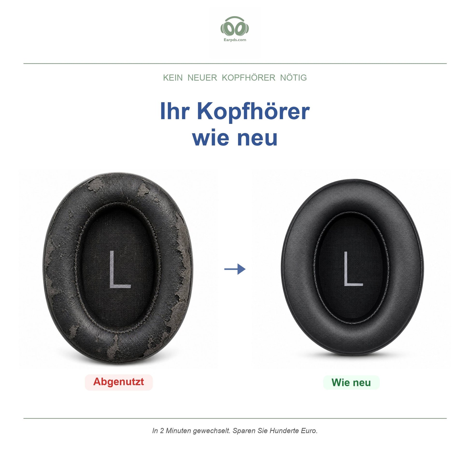 Ohrpolster für Sennheiser Momentum 3 Wireless – Passend für Momentum 3 Wireless