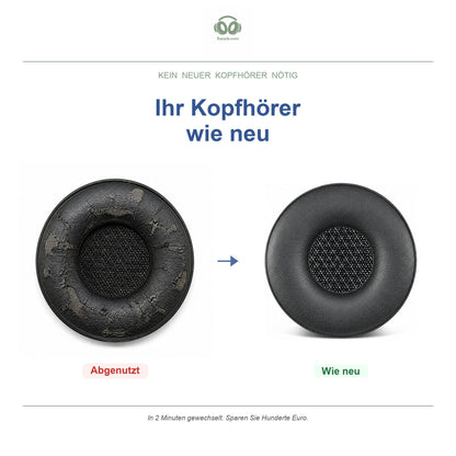 Ohrpolster für Jabra Engage 50 (1. Gen), vorher und nachher