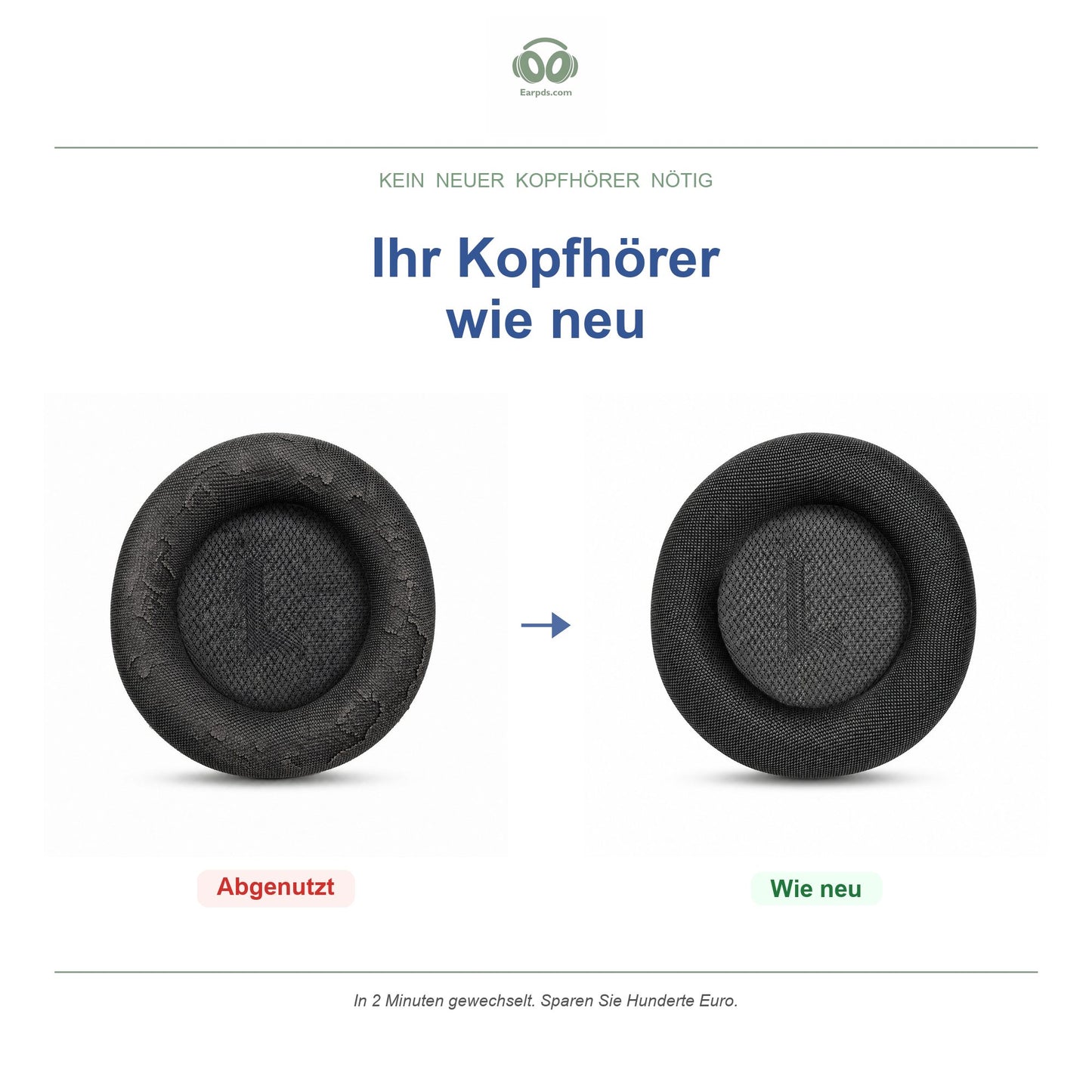 Oorkussens voor Corsair Virtuoso Max – Geschikt voor Corsair Virtuoso Max — Before and after