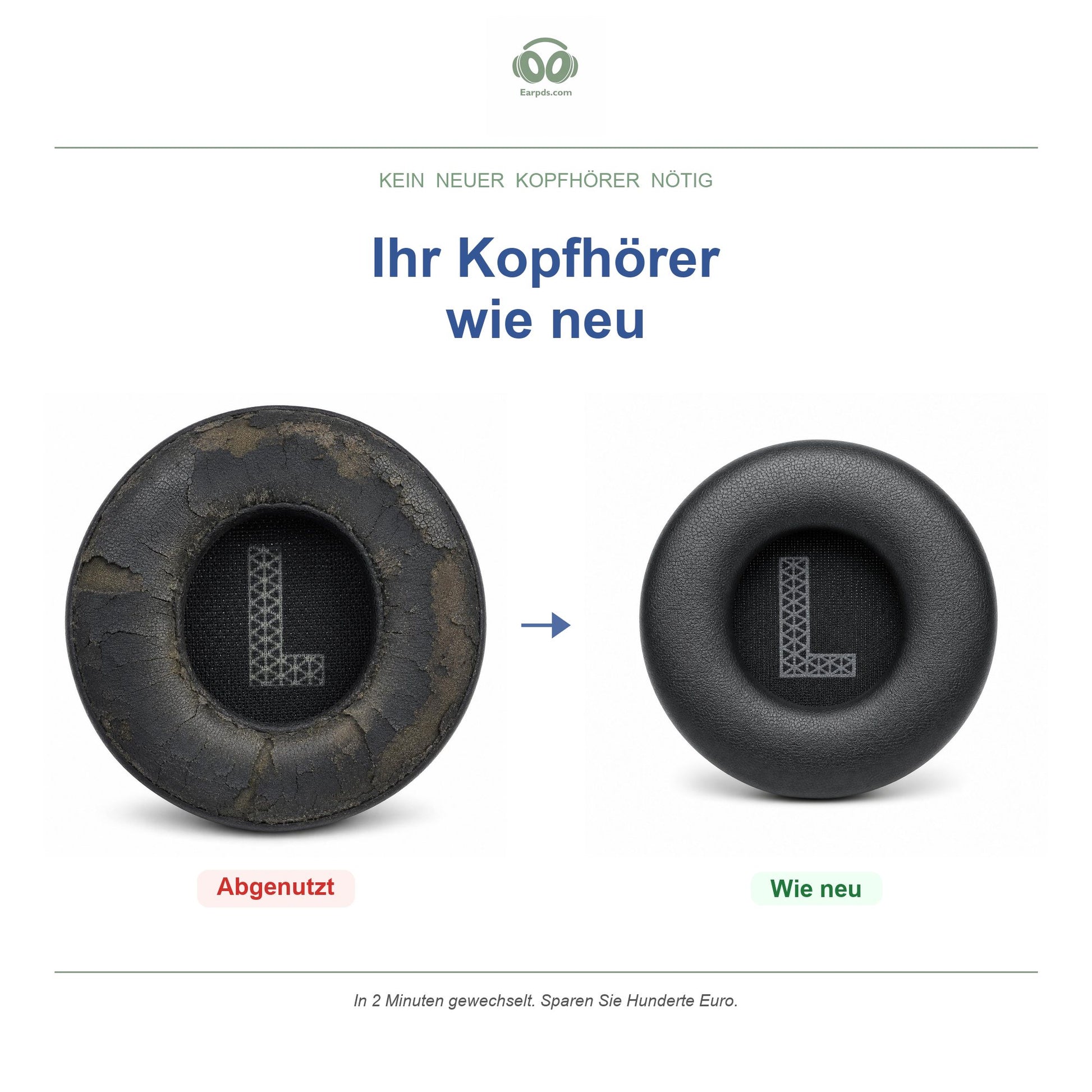 Ohrpolster für JBL Live 460NC / 670NC – Passend für Live 460NC, Live 670NC