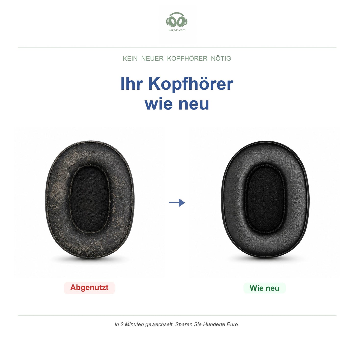 Oorkussens voor Skullcandy Crusher / Hesh 3 – Geschikt voor Crusher Wireless, Crusher Evo, Hesh 3, Hesh ANC en meer — Before and after