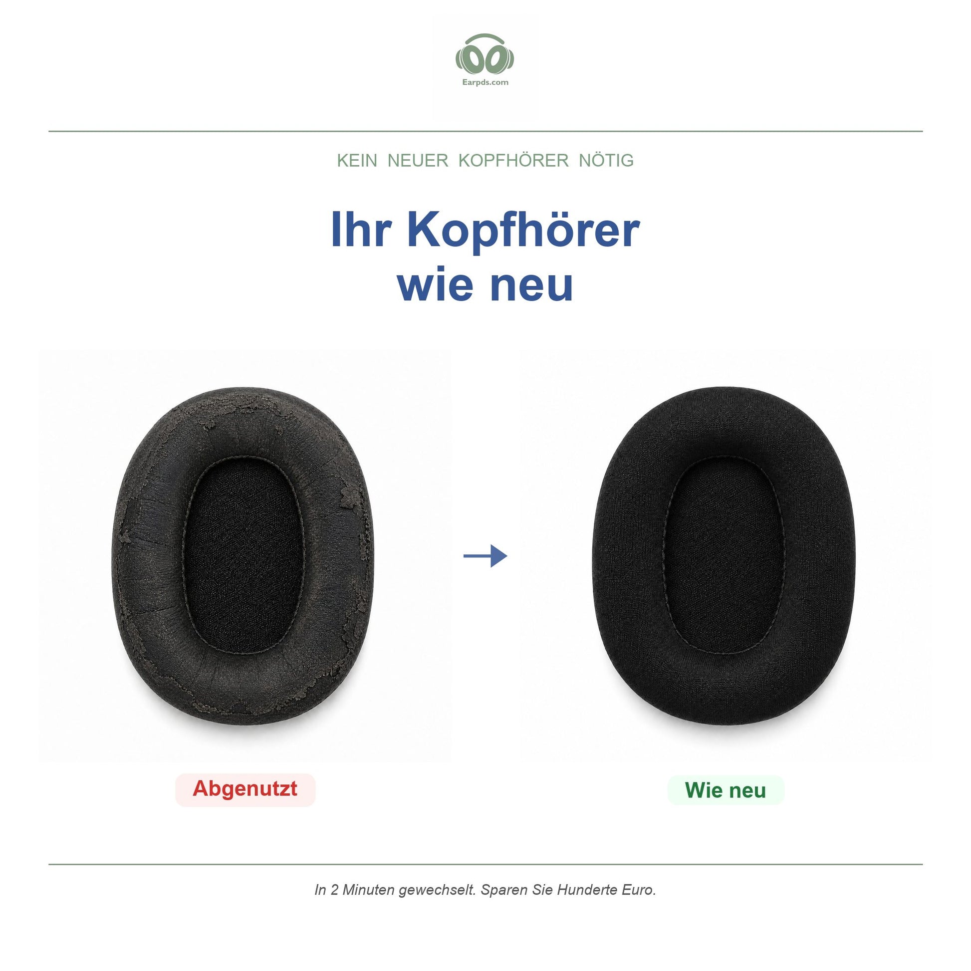 Ohrpolster für Marshall Monitor I – Passend für Monitor, Monitor Bluetooth