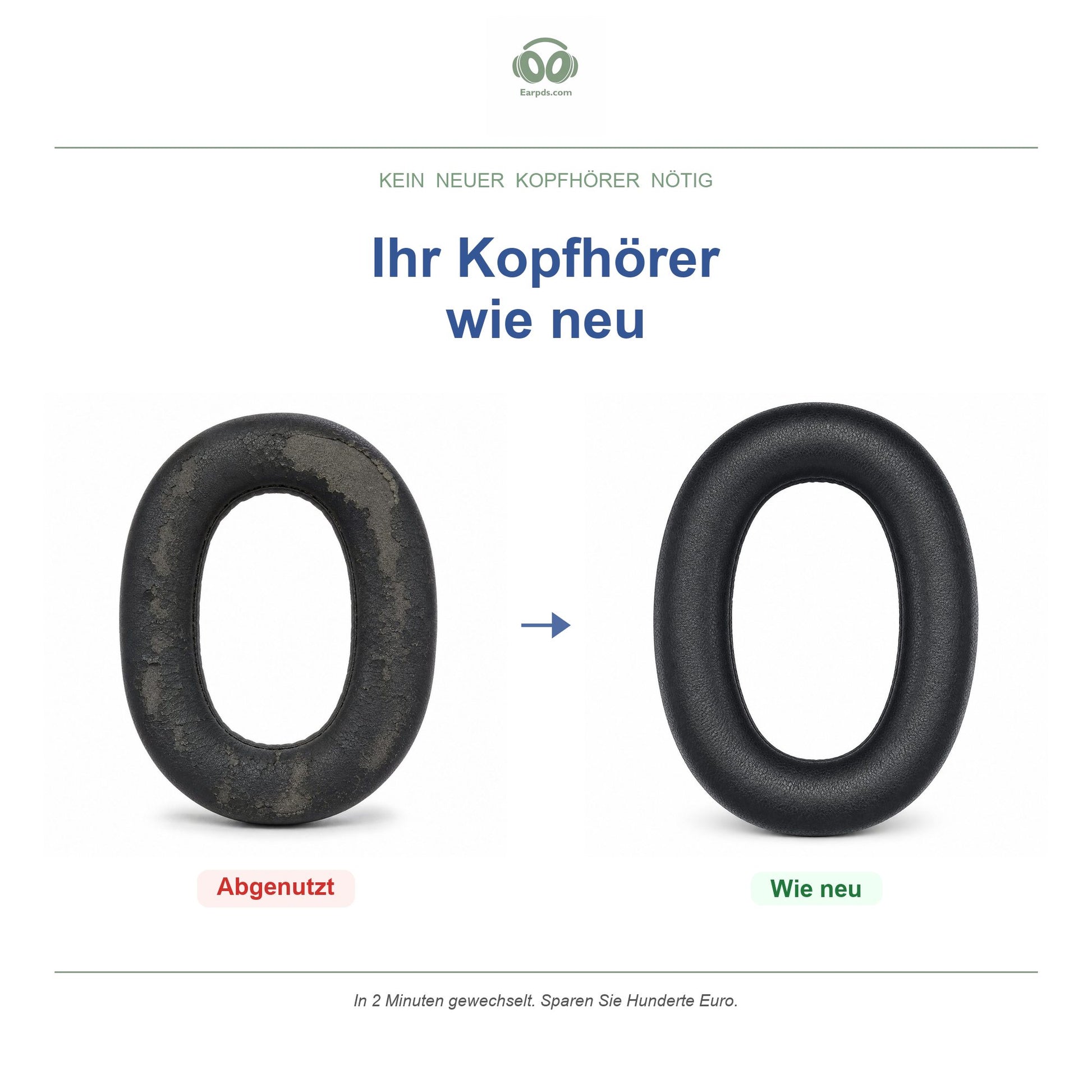 Ohrpolster für Jabra Evolve2 85 Serie – Passend für Evolve2 85, 85 UC, 85 MS