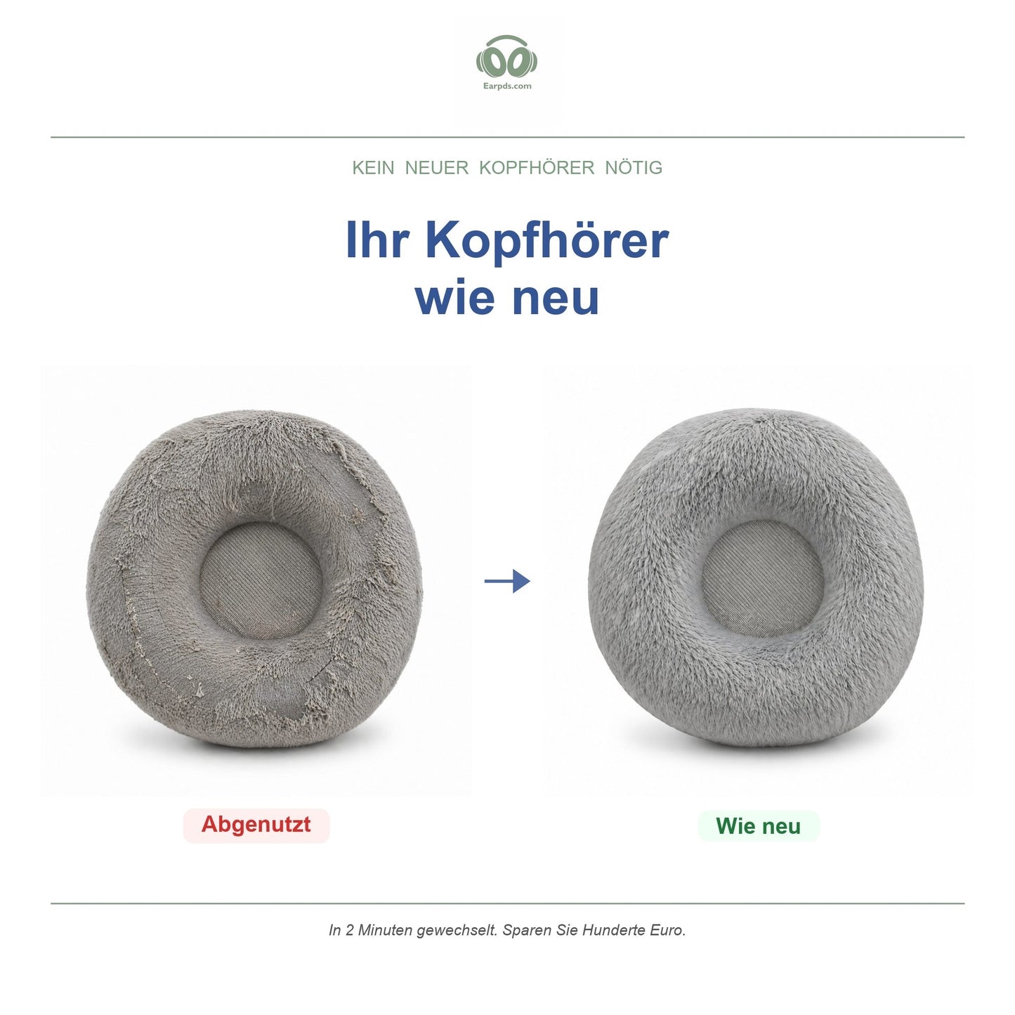 Oorkussens voor Logitech H390 / Zone 300 – Geschikt voor H390, H600, H760, Zone 300, Zone 305 en meer — Before and after