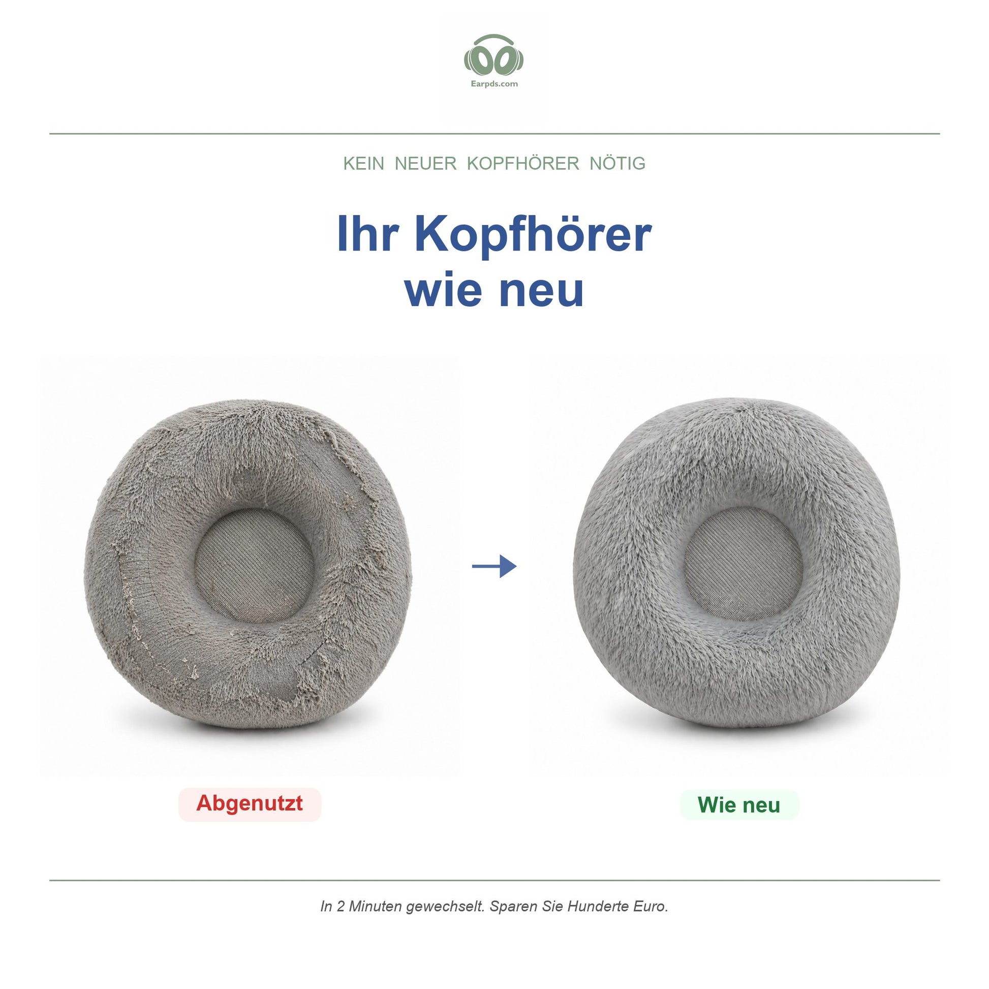 Ohrpolster für Logitech H390 / Zone 300 – Passend für H390, H600, H760, Zone 300, Zone 305 und mehr