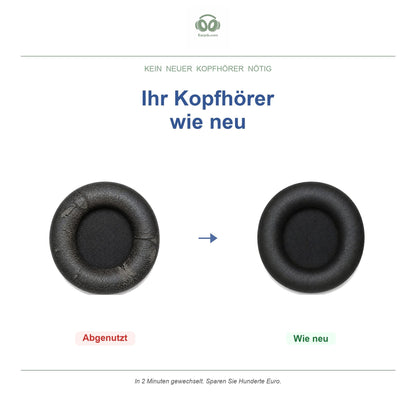 Ohrpolster für AKG Y600NC Wireless, vorher und nachher
