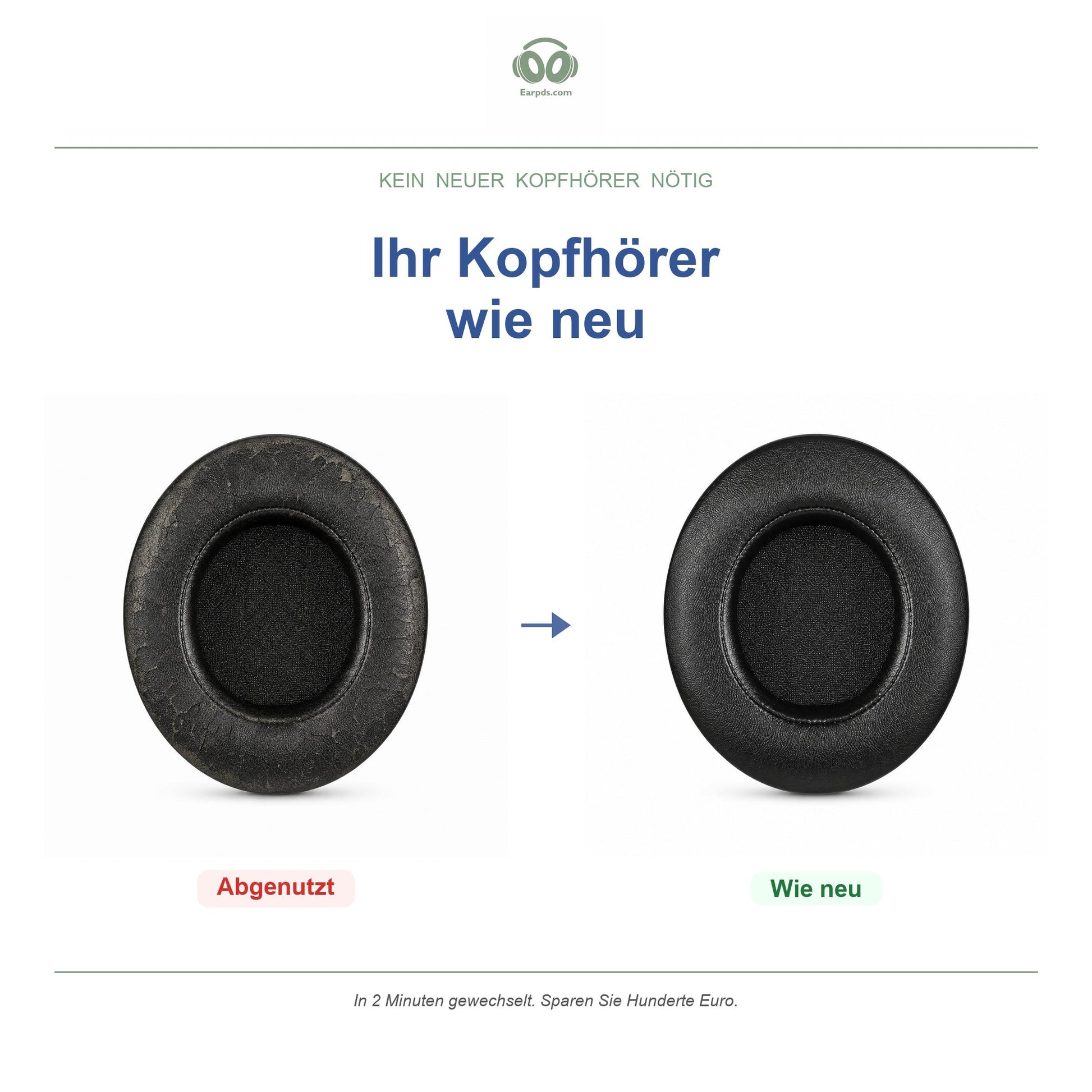 Ohrpolster für Razer Kraken V2 Serie – Passend für Kraken Pro V2, Kraken 7.1 V2, Kraken 7.1 Chroma V2 und mehr