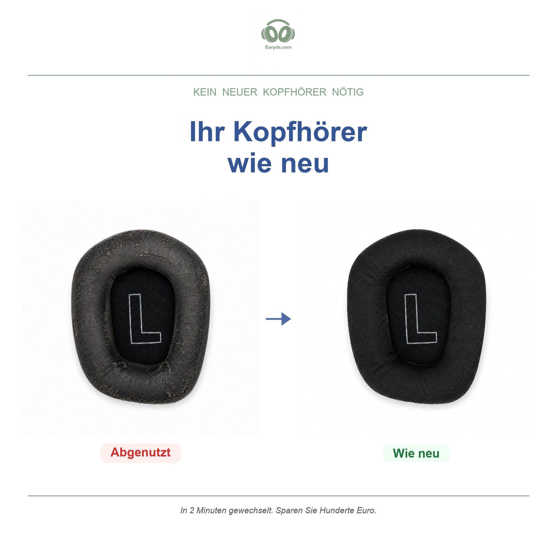 Ohrpolster für Logitech G733 / G535 Serie – Passend für G733, G535, G335
