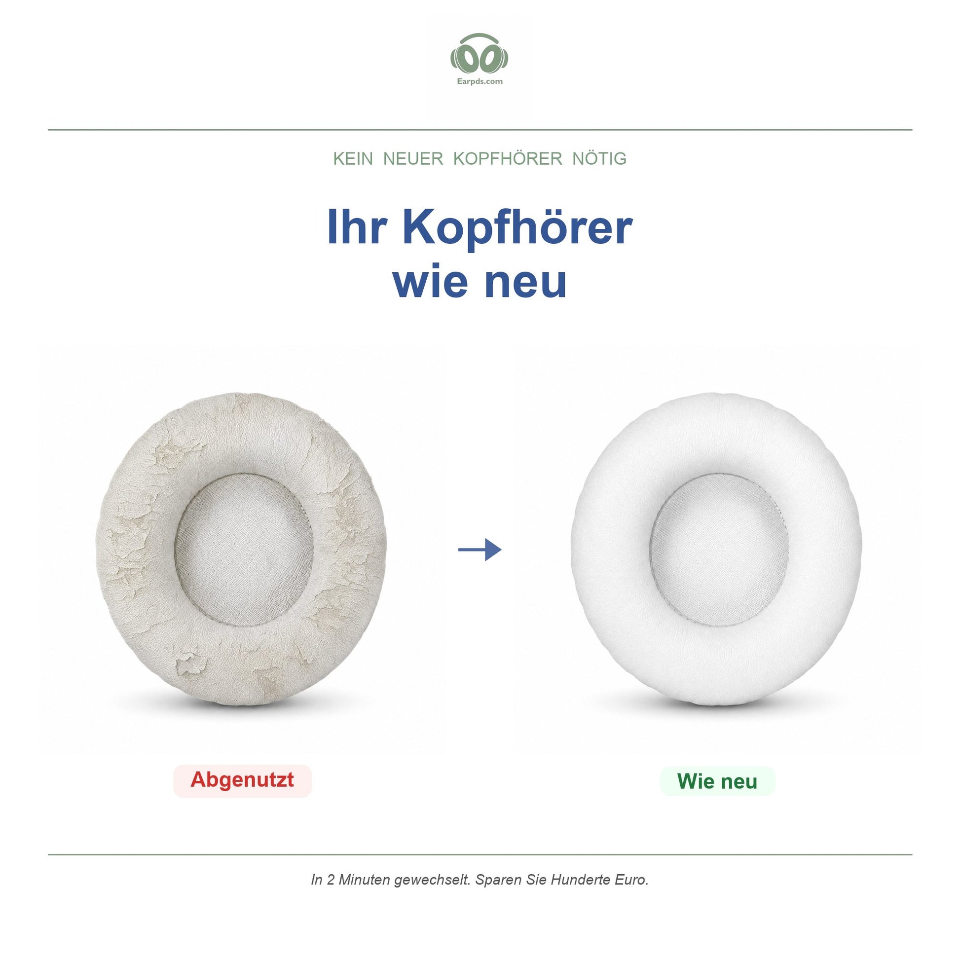 Ohrpolster für JBL Synchros Serie – Passend für Synchros E50, E50BT, S500, S700