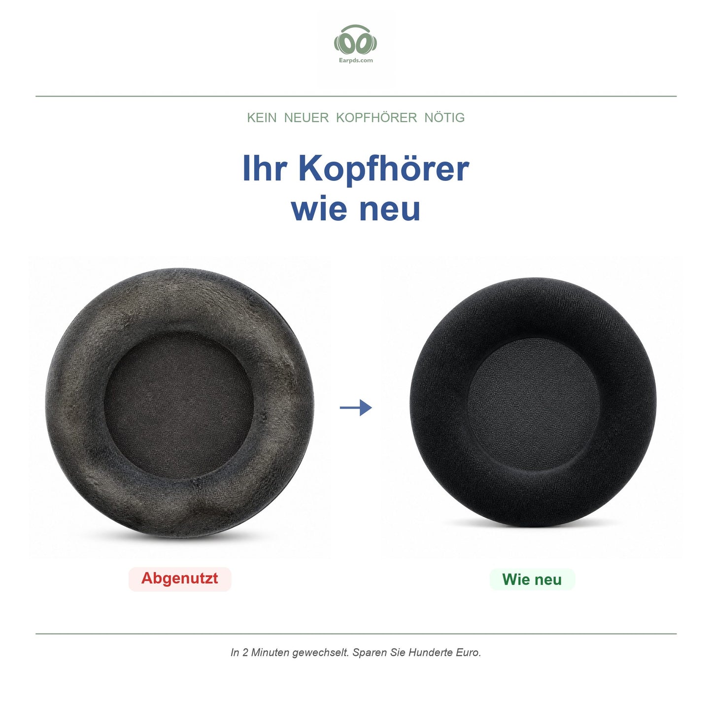 Oorkussens voor AKG K701 / K702 Serie – Geschikt voor K701, K702, Q701, K712 en meer — Before and after