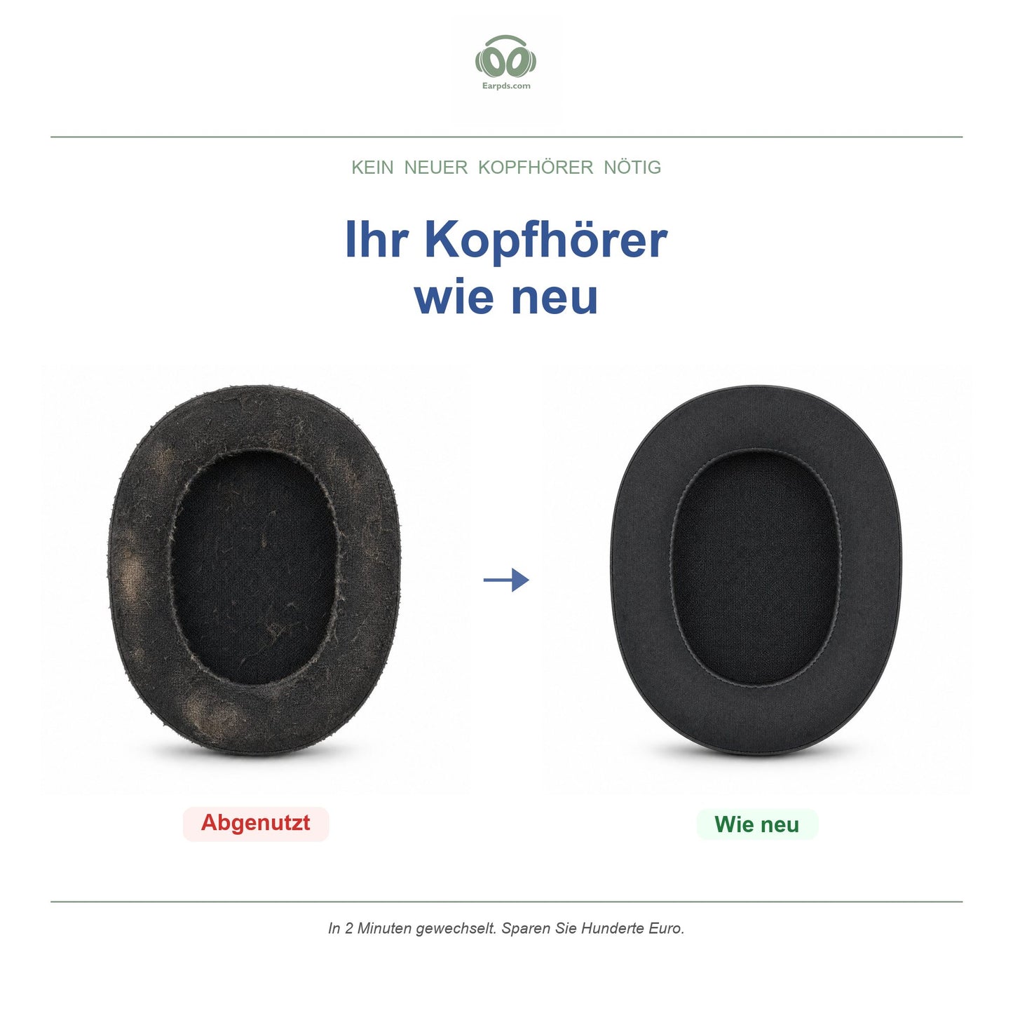 Oorkussens voor Razer BlackShark V2 Serie – Geschikt voor BlackShark V2, BlackShark V2 Pro — Before and after