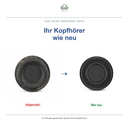 Ohrpolster für AKG K181 / K181 DJ / K181 DJ UE, vorher und nachher