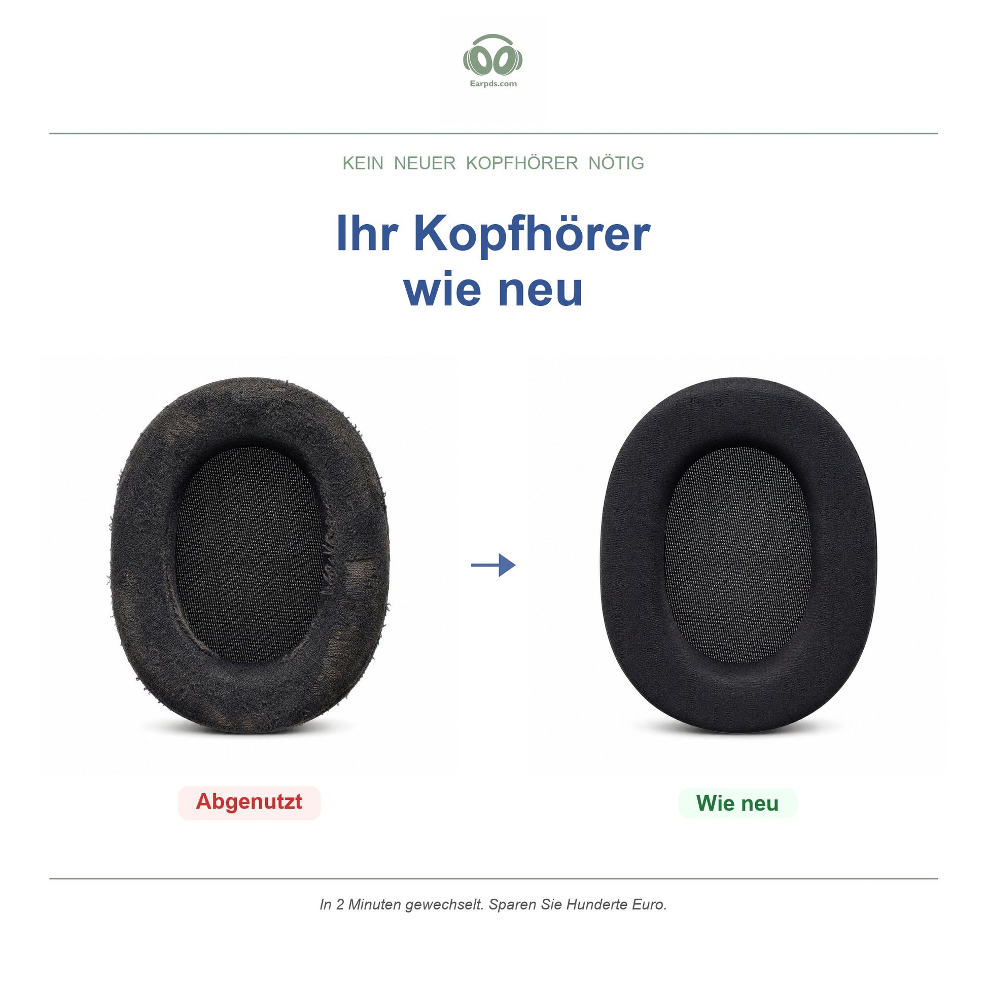 Ohrpolster für Corsair HS55 / HS65 Serie – Passend für HS55, HS55 Surround, HS65, HS65 Wireless und mehr