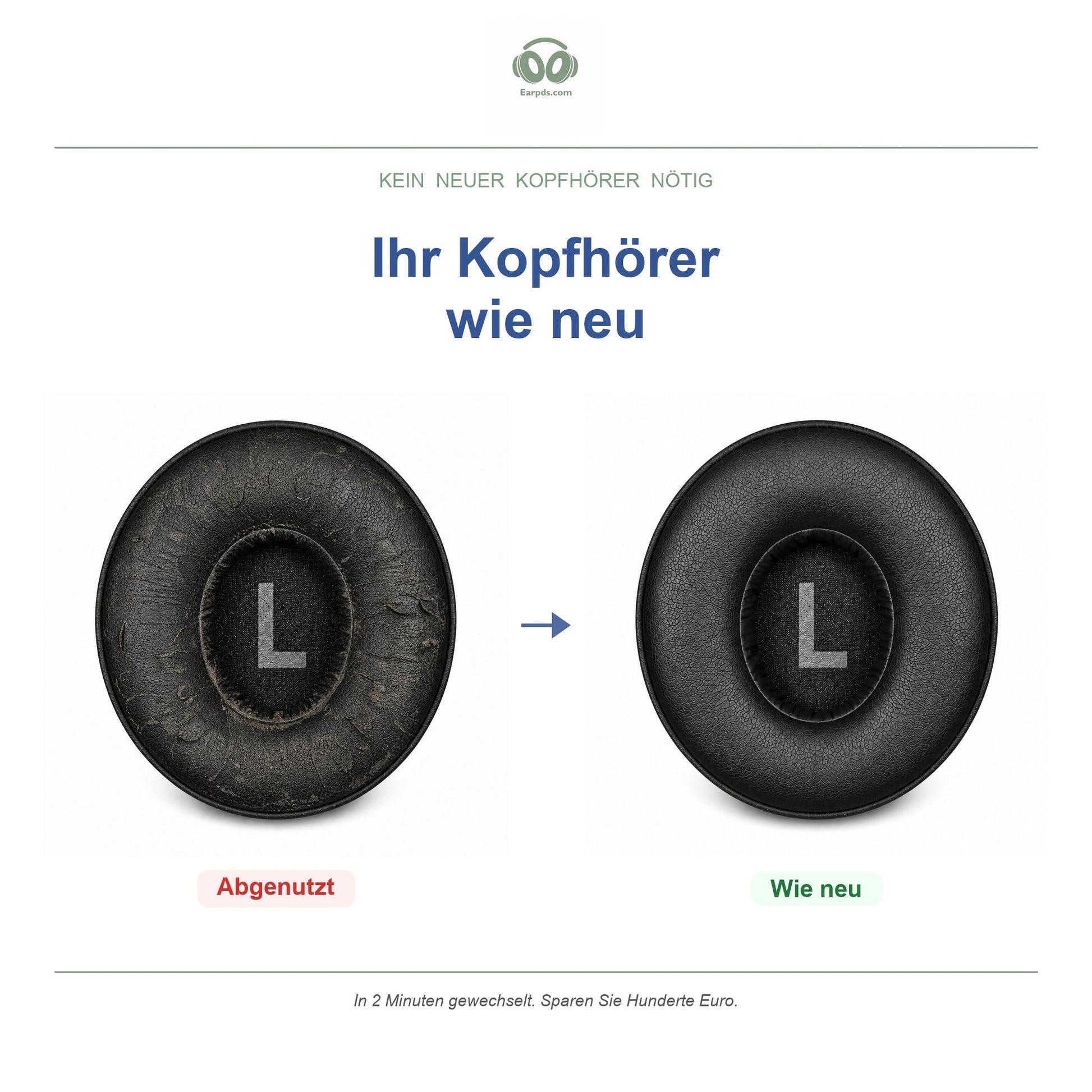 Ohrpolster für JBL Tune 600 / 660 / 670 – Passend für Tune 600BTNC, 660NC, 670NC