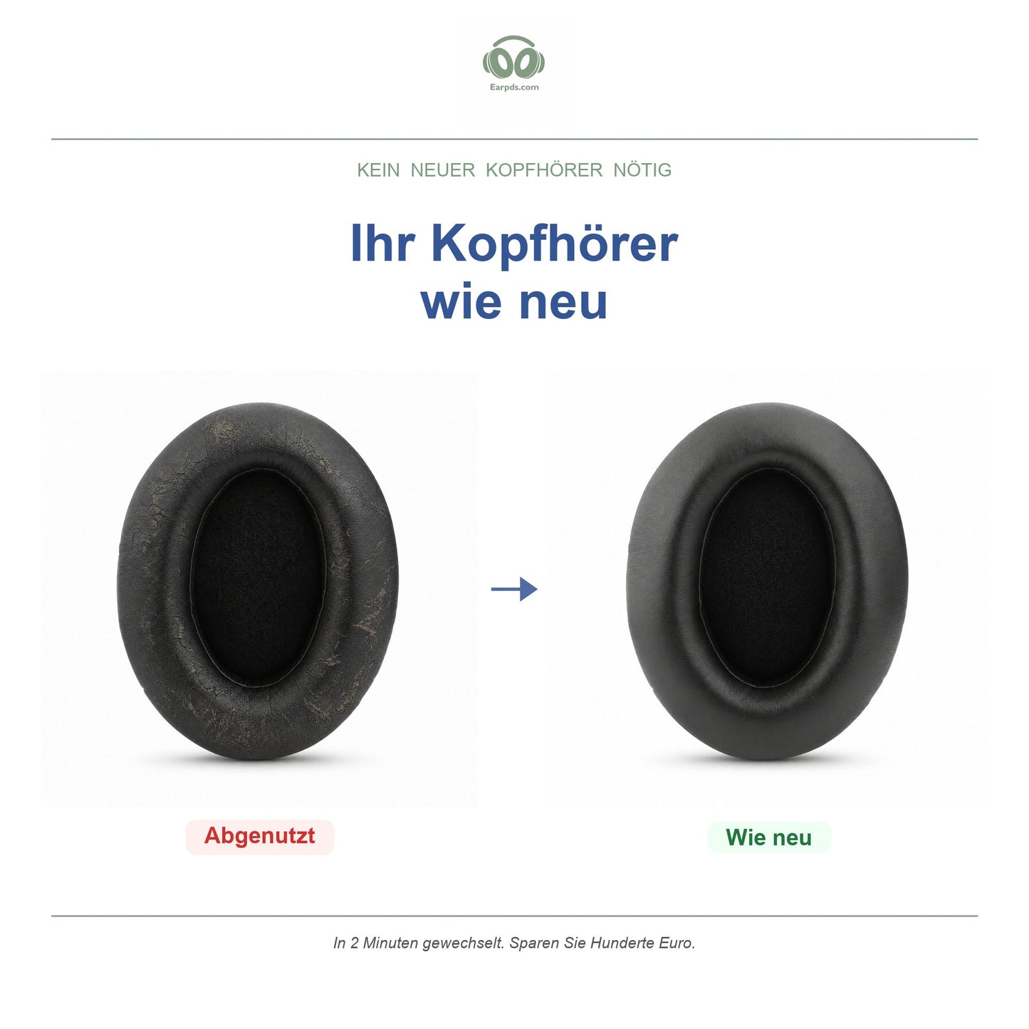 Oorkussens voor Sennheiser HD 380 Pro – Geschikt voor HD 380 Pro — Before and after