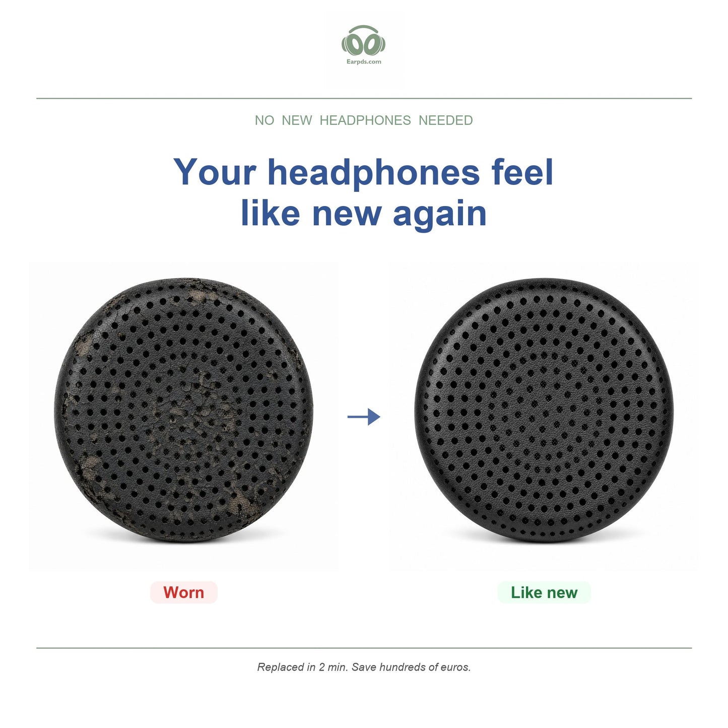 Oorkussens voor Skullcandy Grind Serie – Geschikt voor Grind, Grind Wireless — Before and after