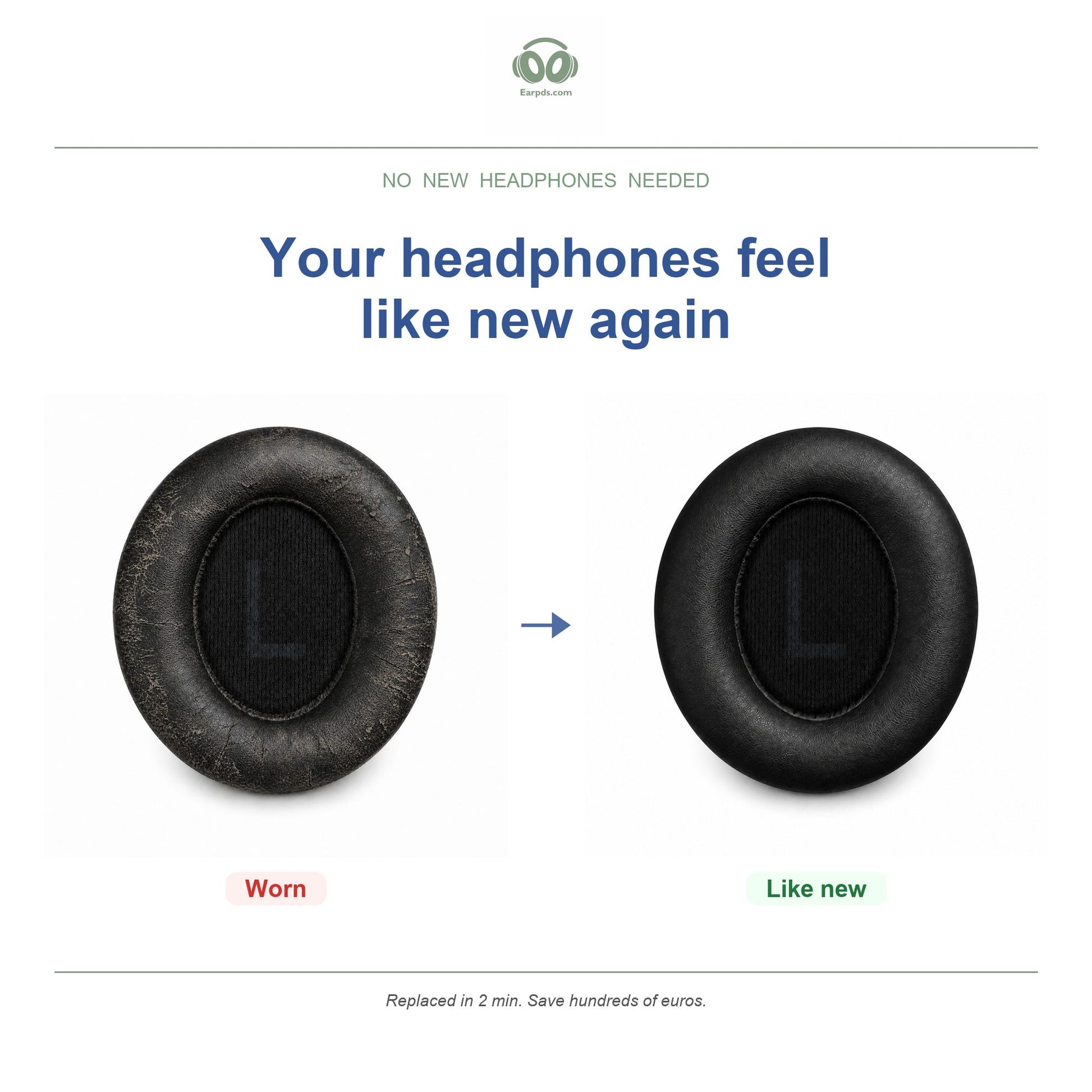 Replacement ear pads for Soundcore Space Q45 – Suitable for Soundcore Space Q45