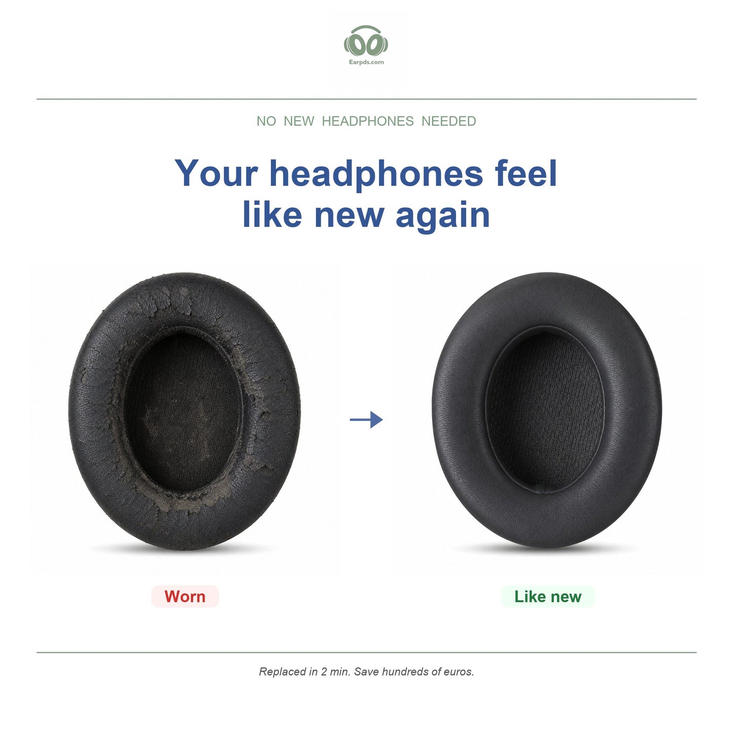 Oorkussens voor Beats Studio 2 / 3 Serie – Geschikt voor Beats Studio 2, Beats Studio 3 Wireless en meer — Before and after