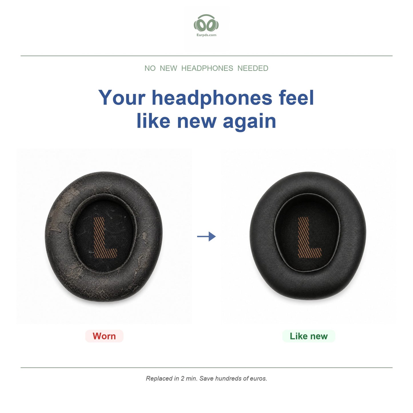 Oorkussens voor JBL Quantum ONE – Geschikt voor JBL Quantum ONE — Before and after