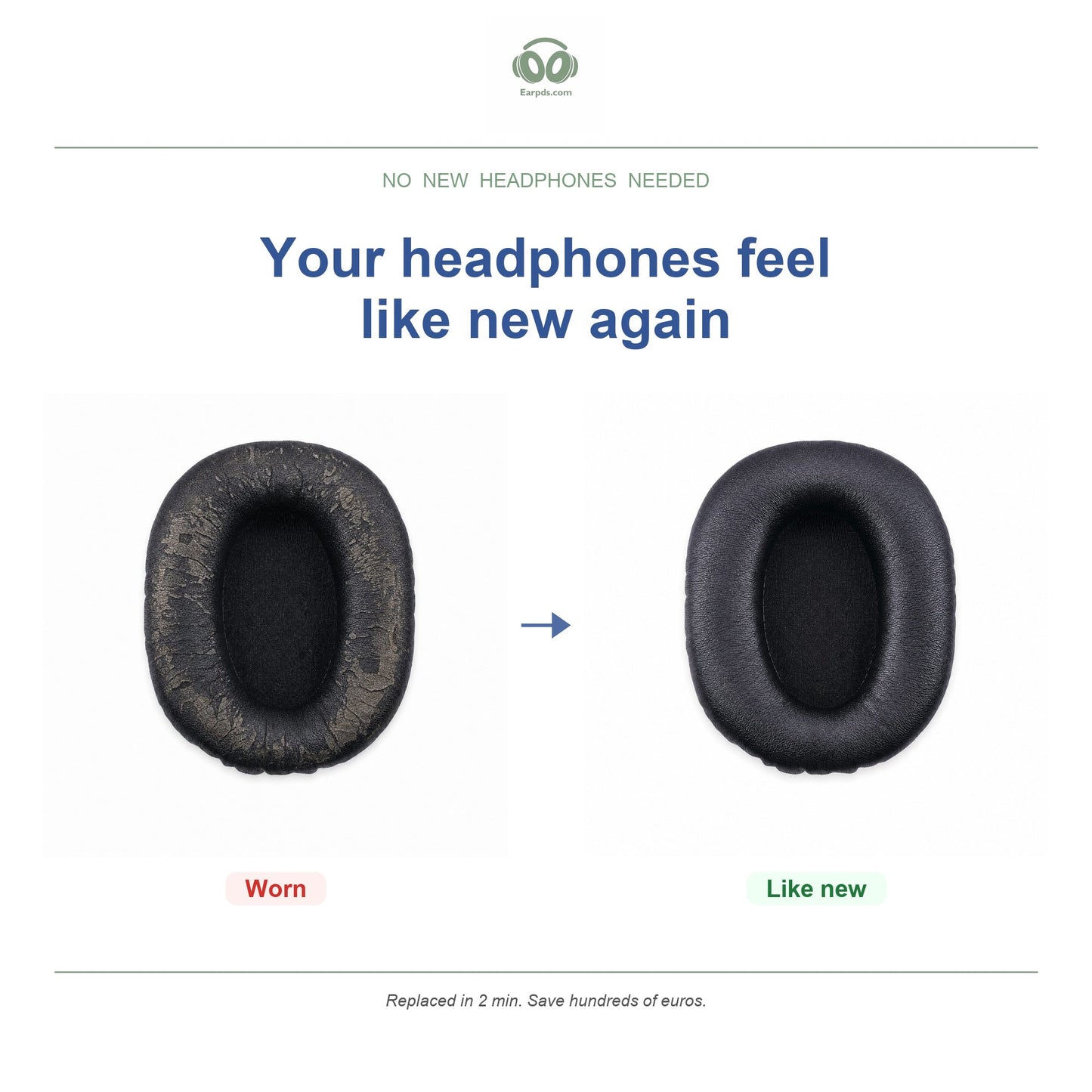 Oorkussens voor Logitech G Pro / G433 Serie – Geschikt voor G Pro X, G Pro X 2, G433 en meer — Before and after