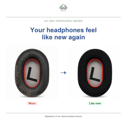 Oorkussens voor Poly Voyager 8200 / BackBeat PRO 2 – Geschikt voor Voyager 8200 UC, BackBeat PRO 2, BackBeat PRO 2 SE — Before and after