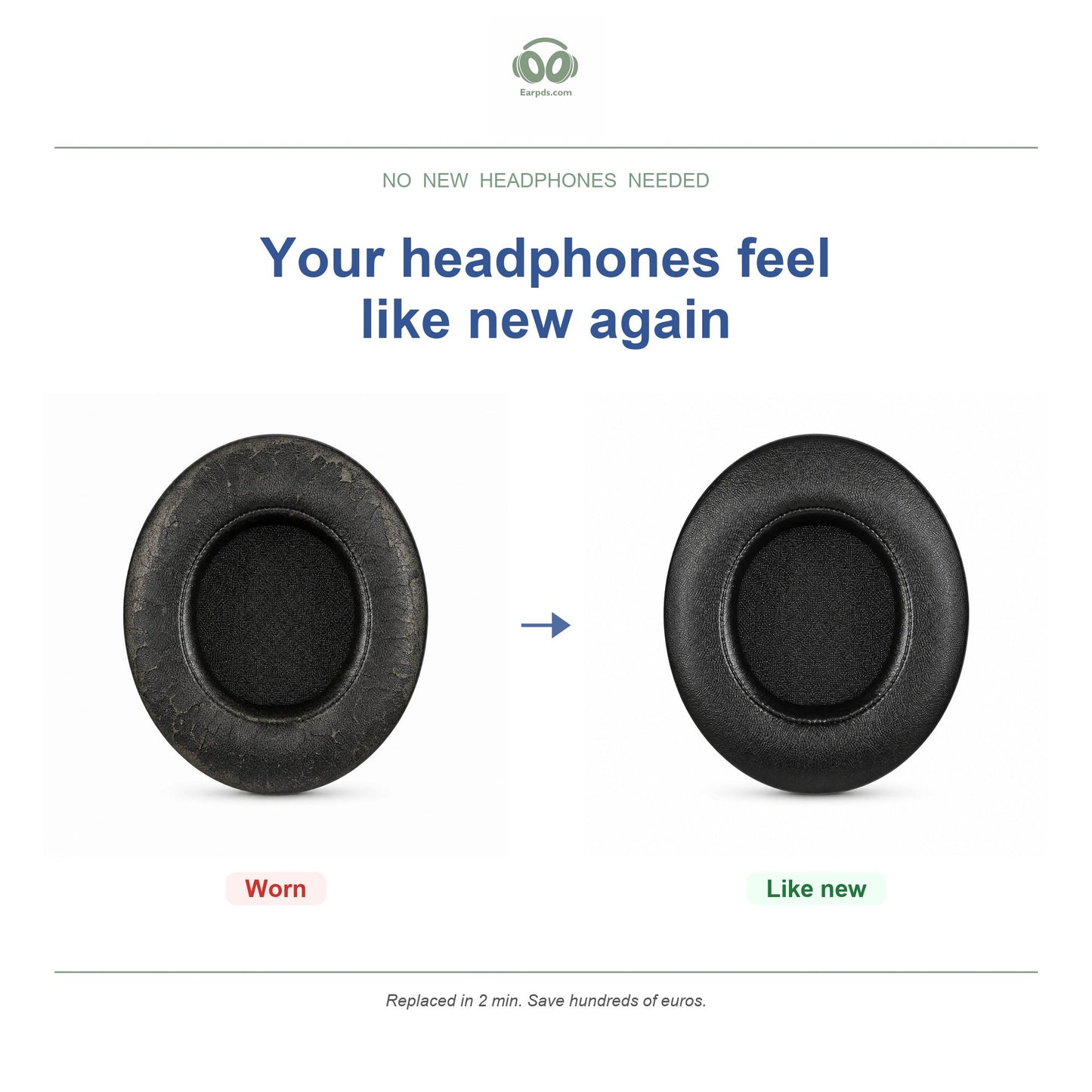 Oorkussens voor Razer Kraken V2 Serie – Geschikt voor Kraken Pro V2, Kraken 7.1 V2, Kraken 7.1 Chroma V2 en meer — Before and after