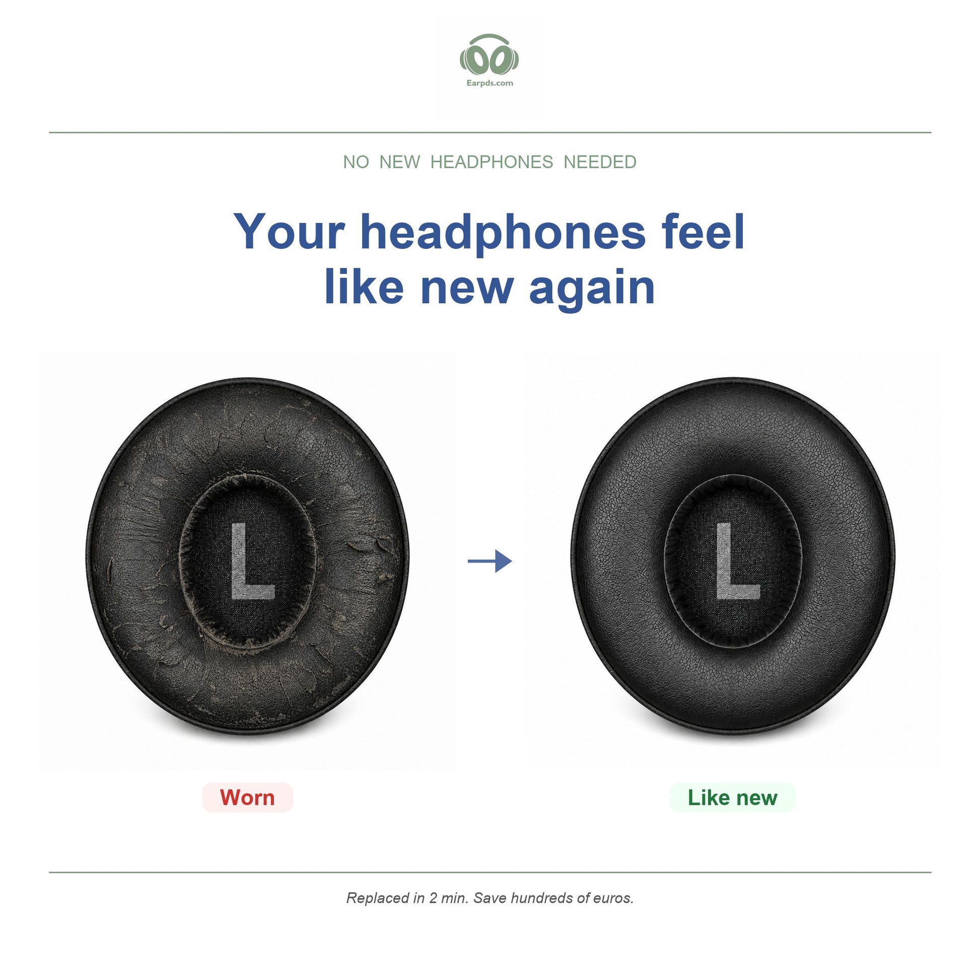 Replacement ear pads for JBL Tune 600 / 660 / 670 – Compatible with Tune 600BTNC, 660NC, 670NC