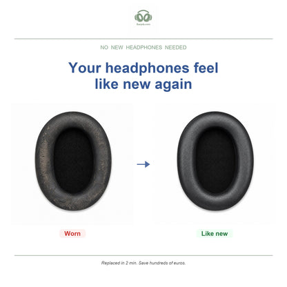Oorkussens voor Sony WH-CH / MDR-ZX Serie – Geschikt voor WH-CH710N, WH-CH720N, MDR-ZX770, WH-XB900N en meer — Before and after