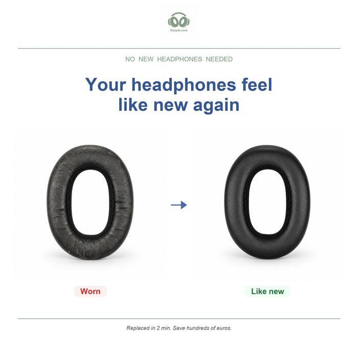 Ohrpolster für AKG N700NC Serie, vorher und nachher