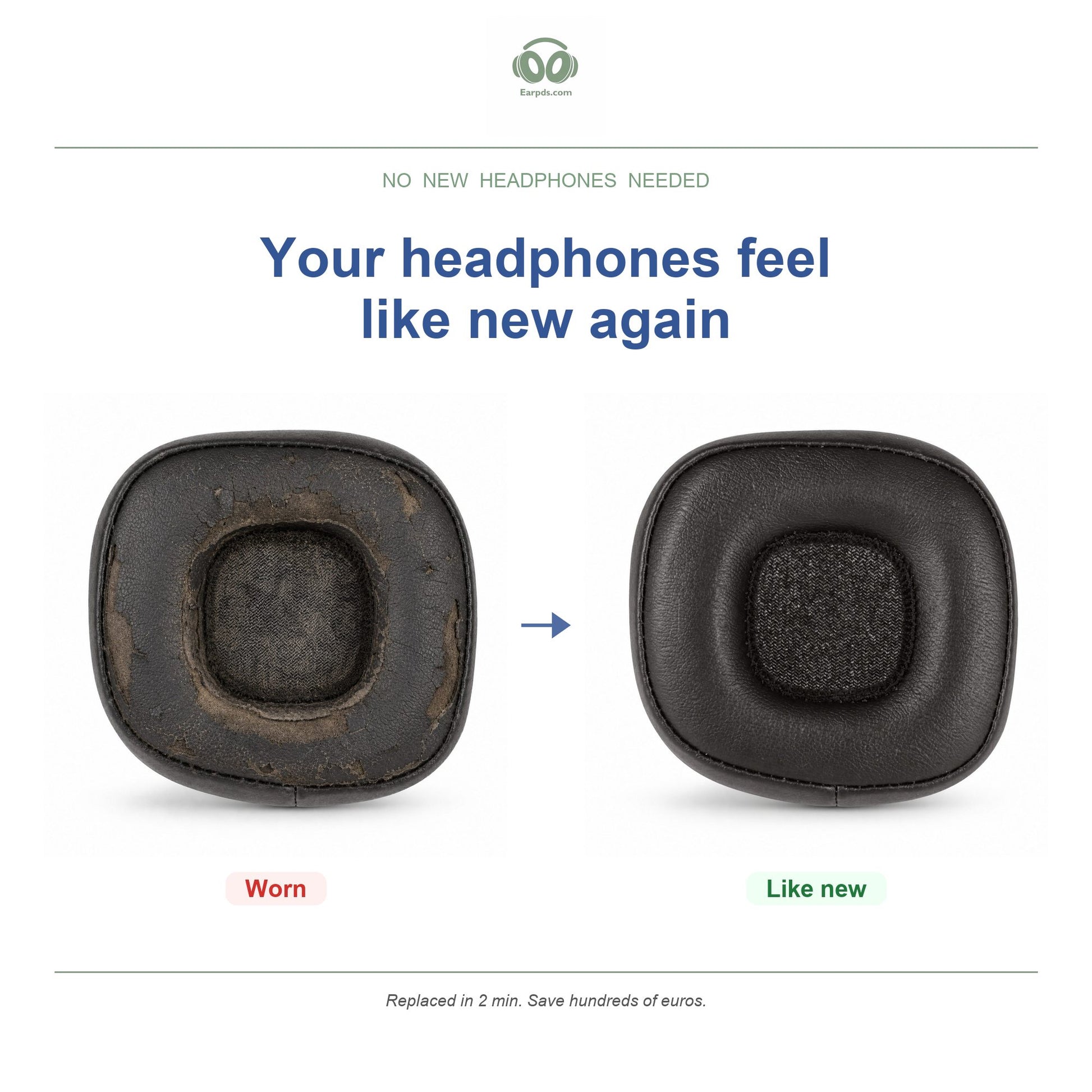 Replacement ear pads for Marshall Major IV – Suitable for Major IV, Major IV Bluetooth