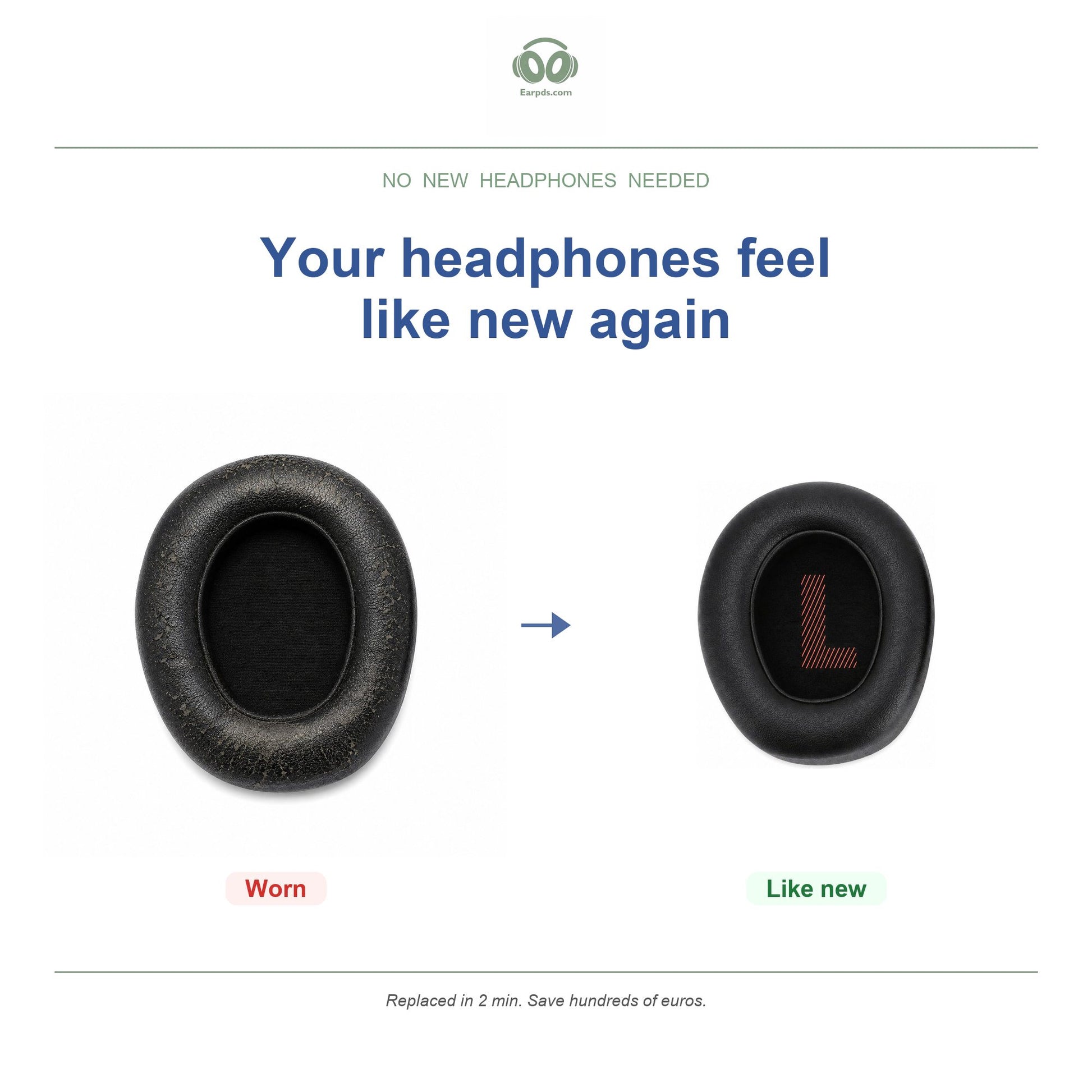Replacement ear pads for JBL Quantum 400 – Fits JBL Quantum 400
