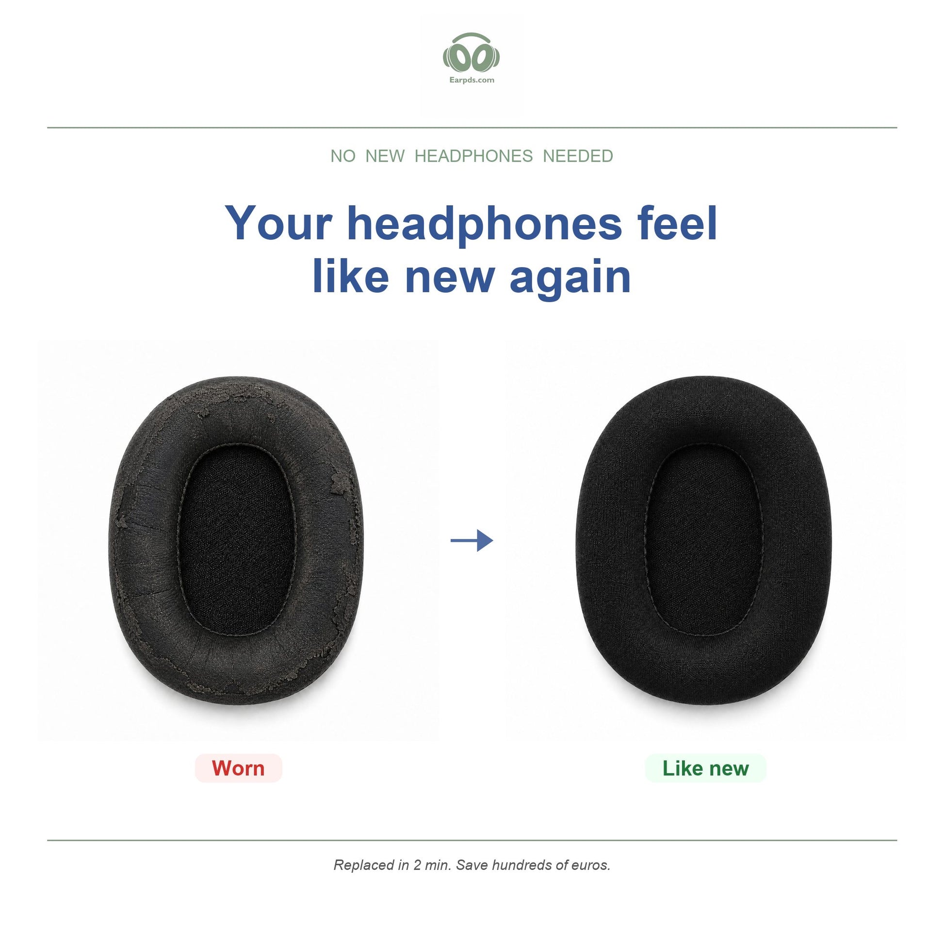 Replacement ear pads for Marshall Monitor I – Compatible with Monitor, Monitor Bluetooth