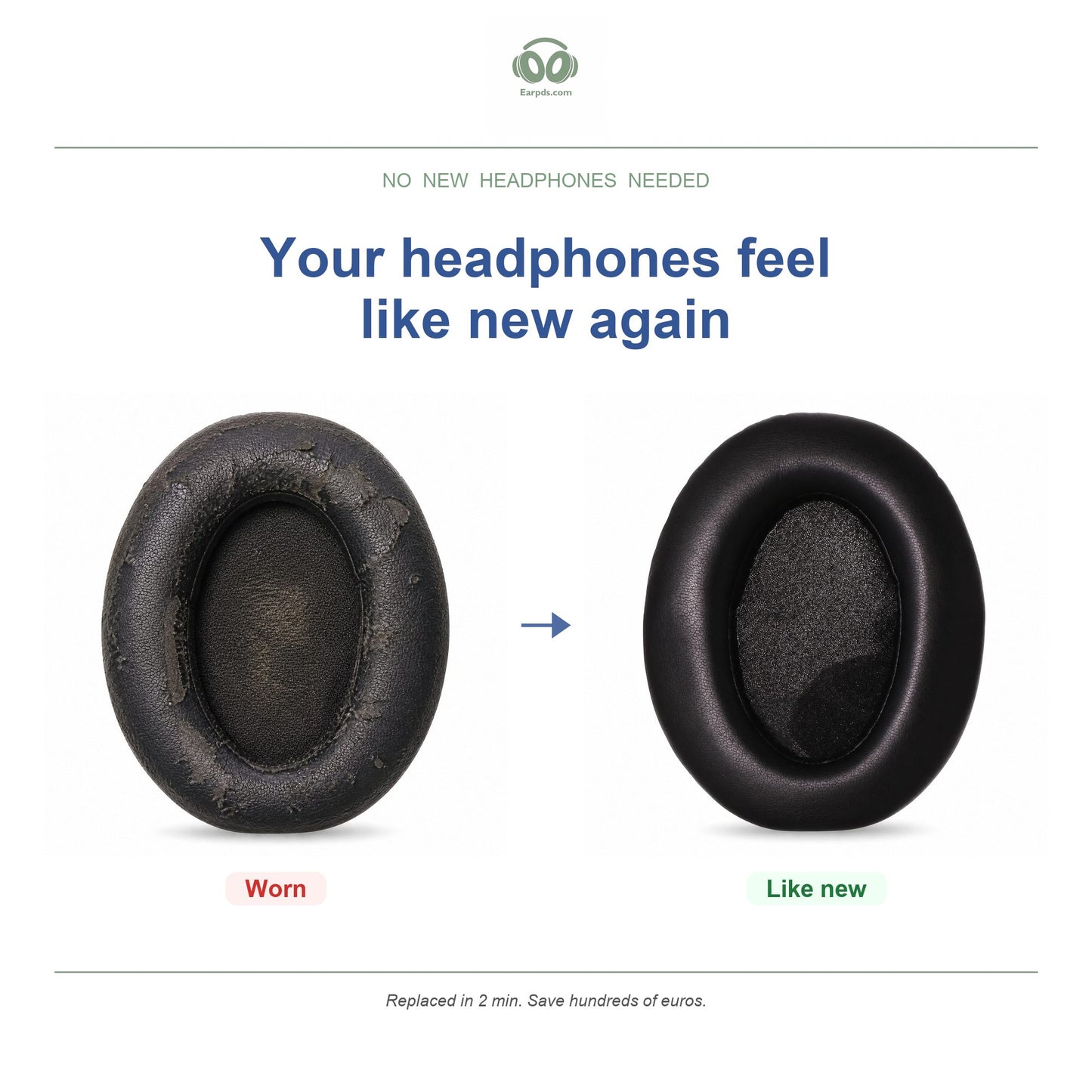 Oorkussens voor Sennheiser Game / PC Serie – Geschikt voor Game One, Game Zero, PC360, PC37X en meer — Before and after