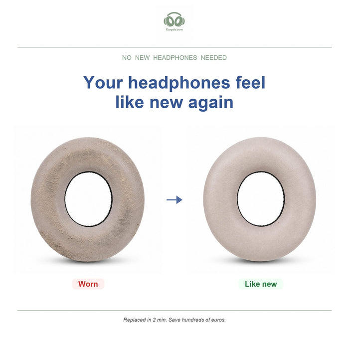 Replacement ear pads for Sony MDR-ZX / WH-CH On-Ear, before and after