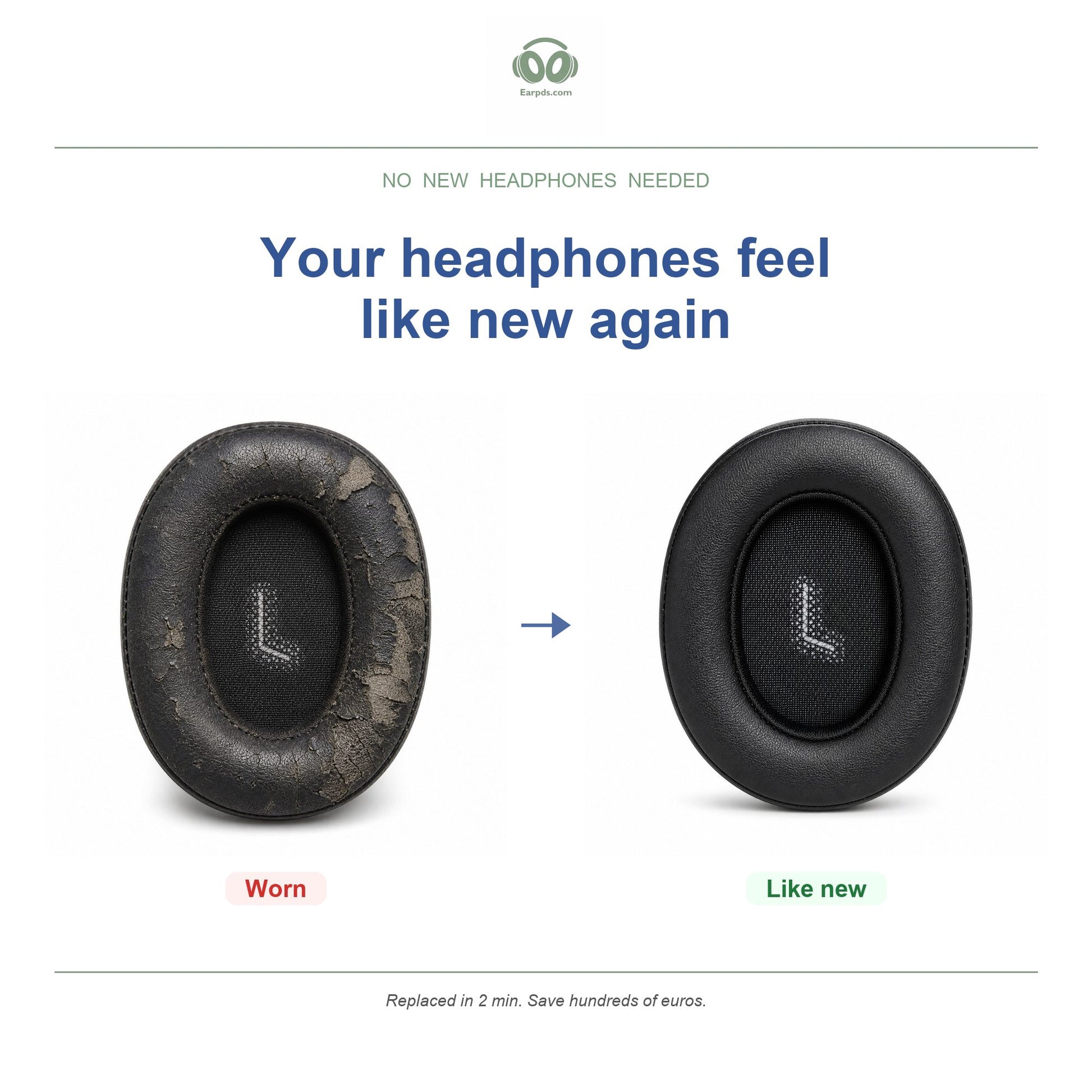 Replacement ear pads for JBL E55BT – Suitable for JBL E55BT