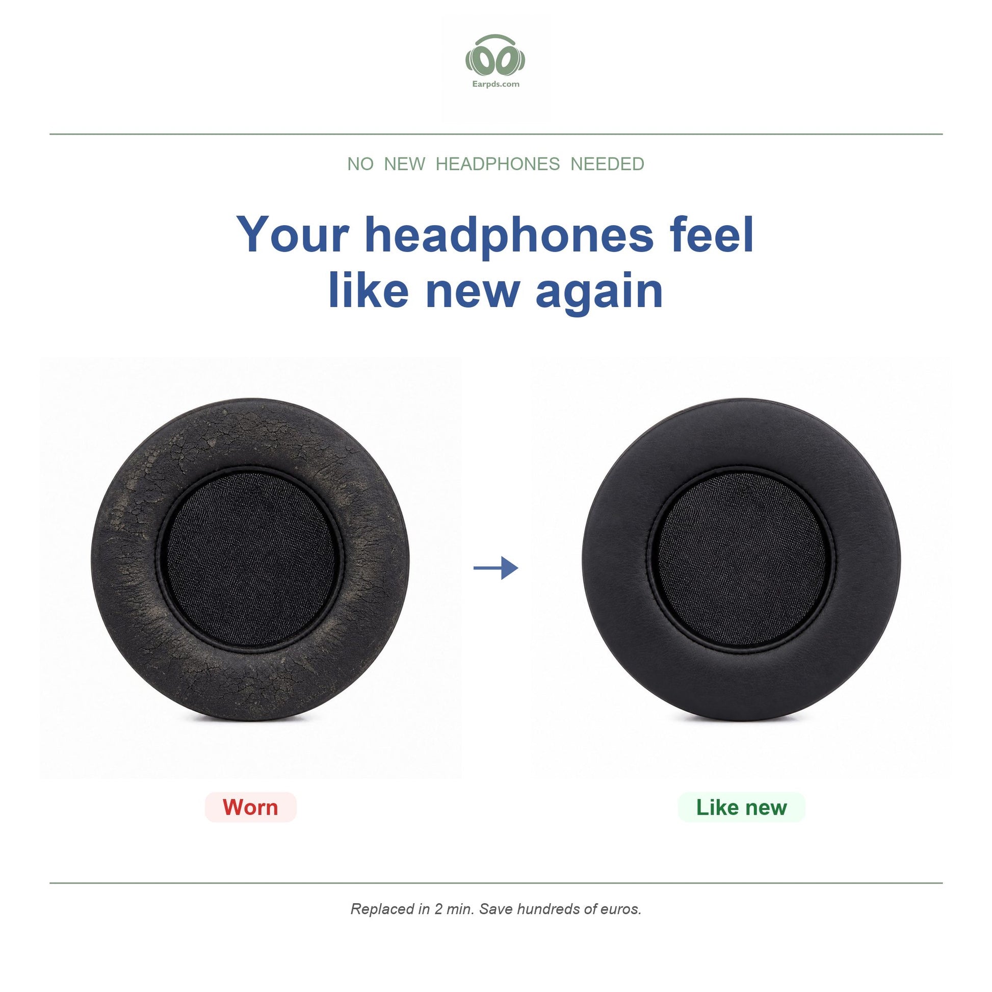 Replacement ear pads for Razer ManO'War Series – Suitable for ManO'War Wireless 7.1, Wired 7.1, Tournament Edition